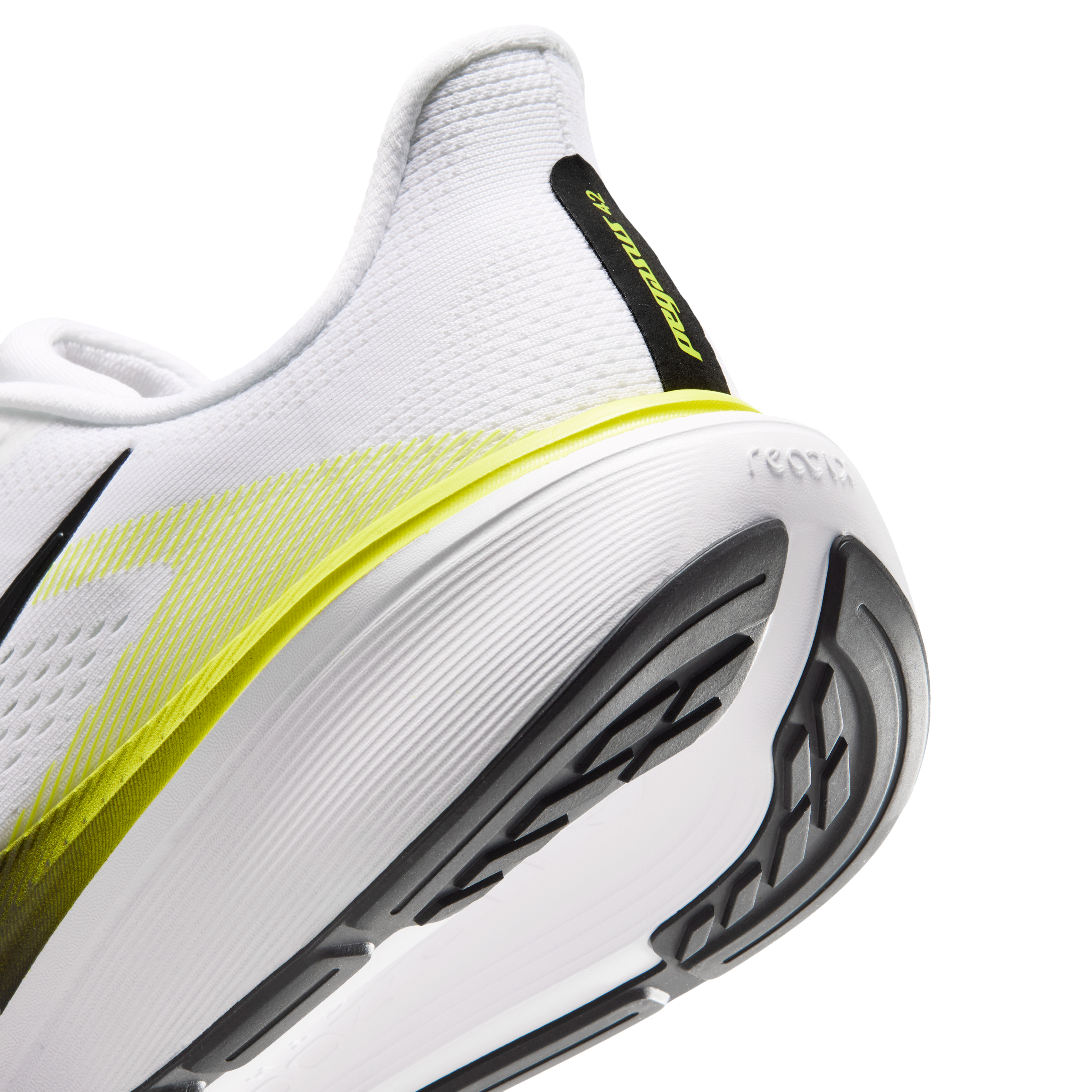 Nike Pegasus 42 Men's Road Running Shoes (Wide) — White/Lemon Venom/White/Black — Wide
