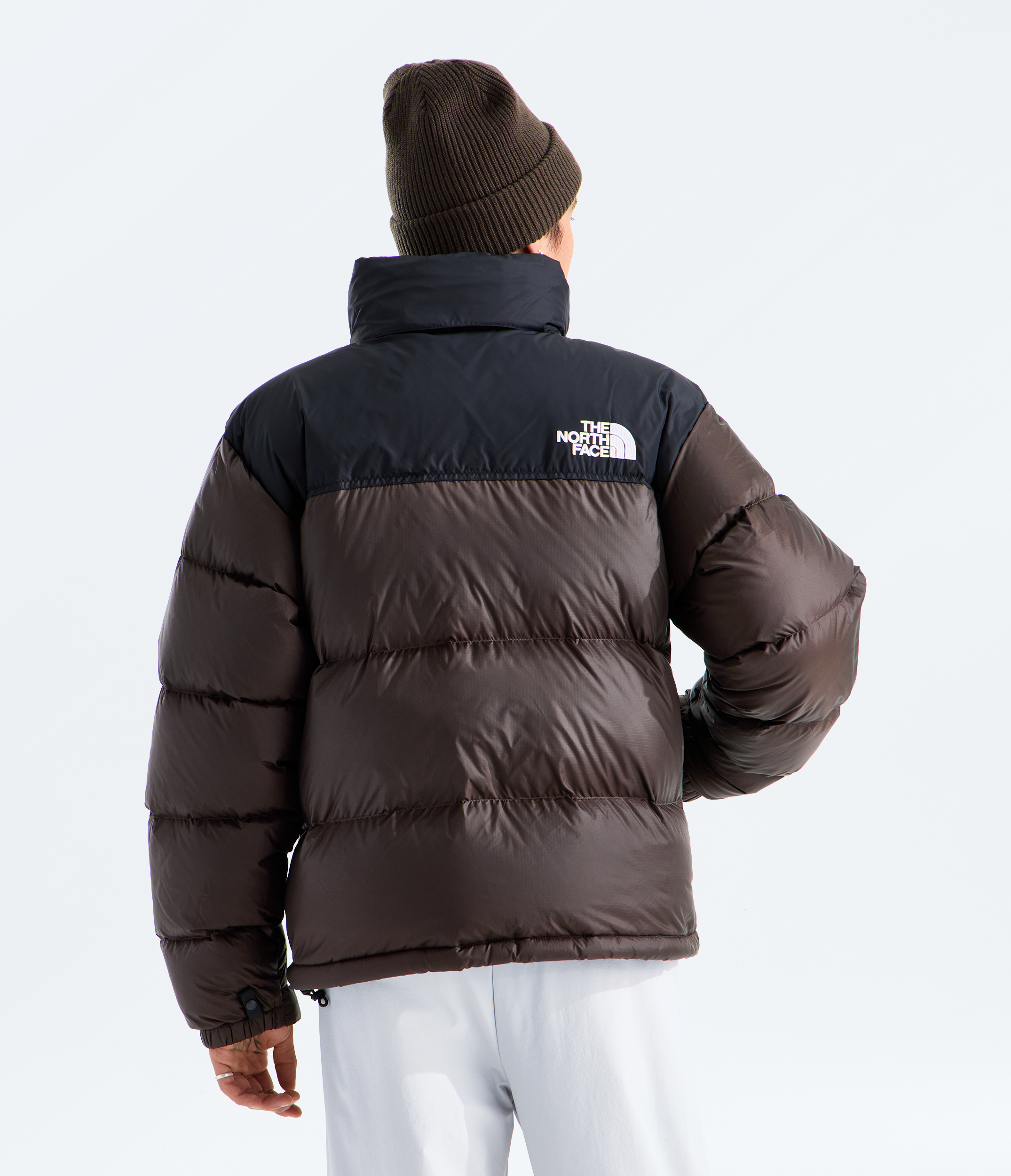 Mens 1996 Retro Nuptse Jacket TNF Dark ChestnutTNF Black BACK