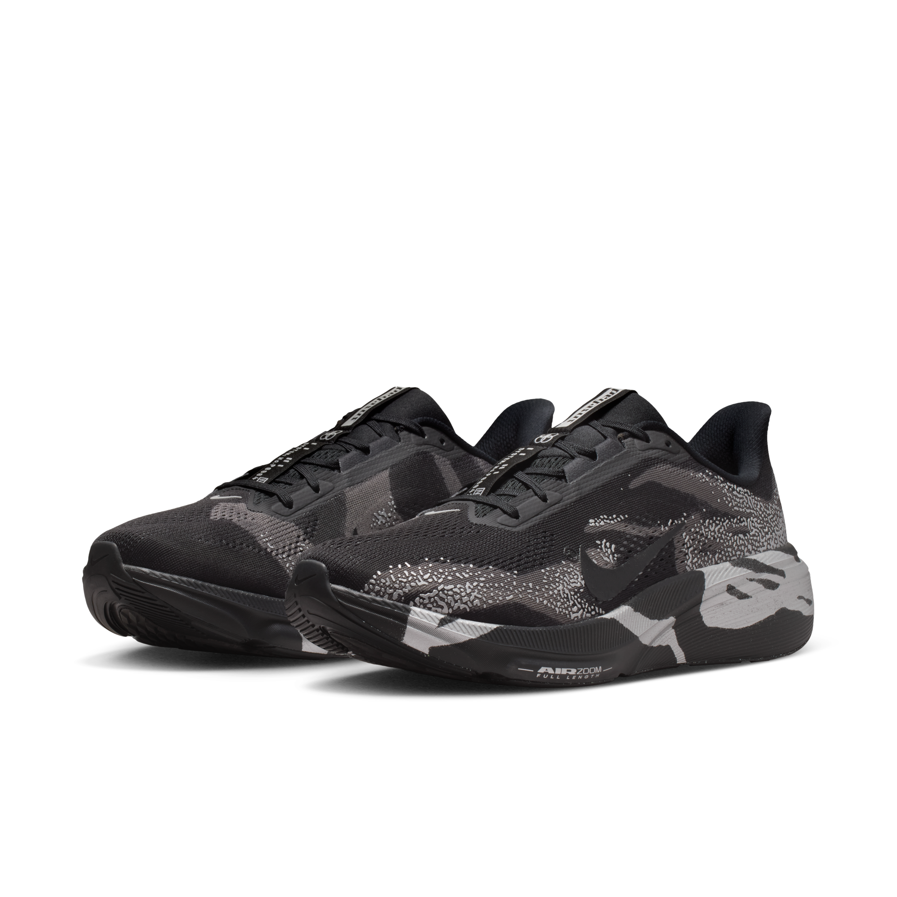 Nike Pegasus 42 Men's Road Running Shoes — Black/Medium Ash/Metallic Silver/Black — Regular