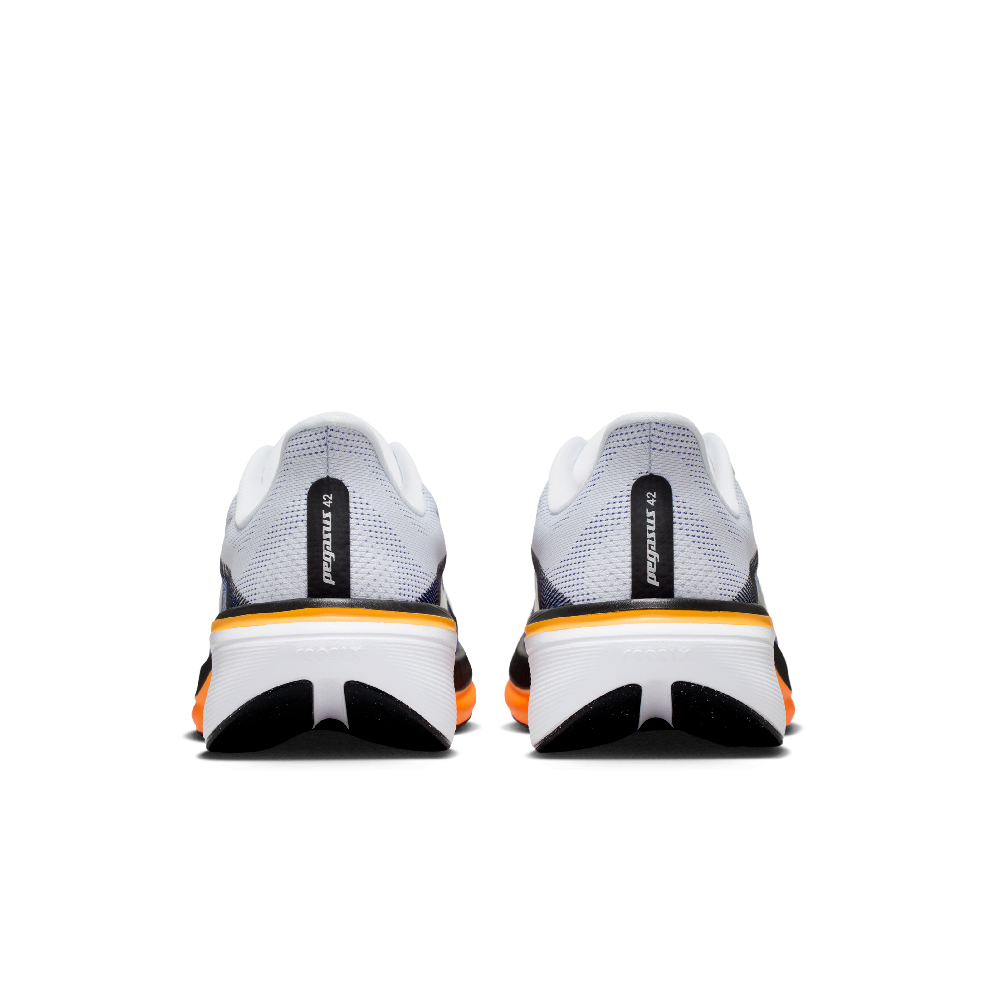 Nike Pegasus 42 Men's Road Running Shoes — White/Lapis/Total Orange/Metallic Silver — Regular