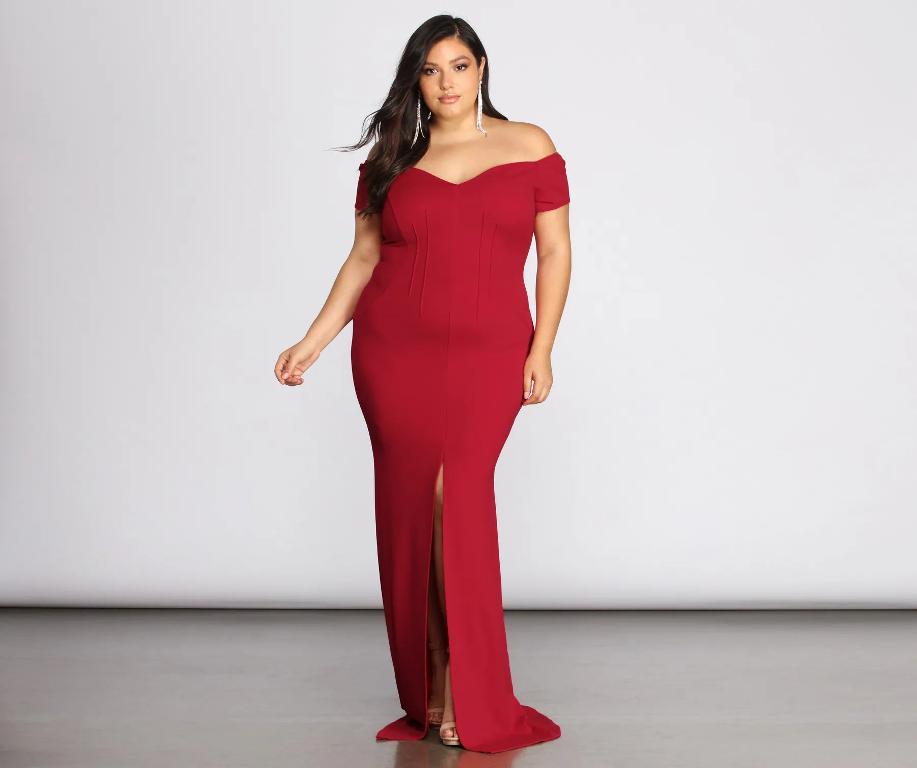Plus Roxy Sweetheart Dress - RED