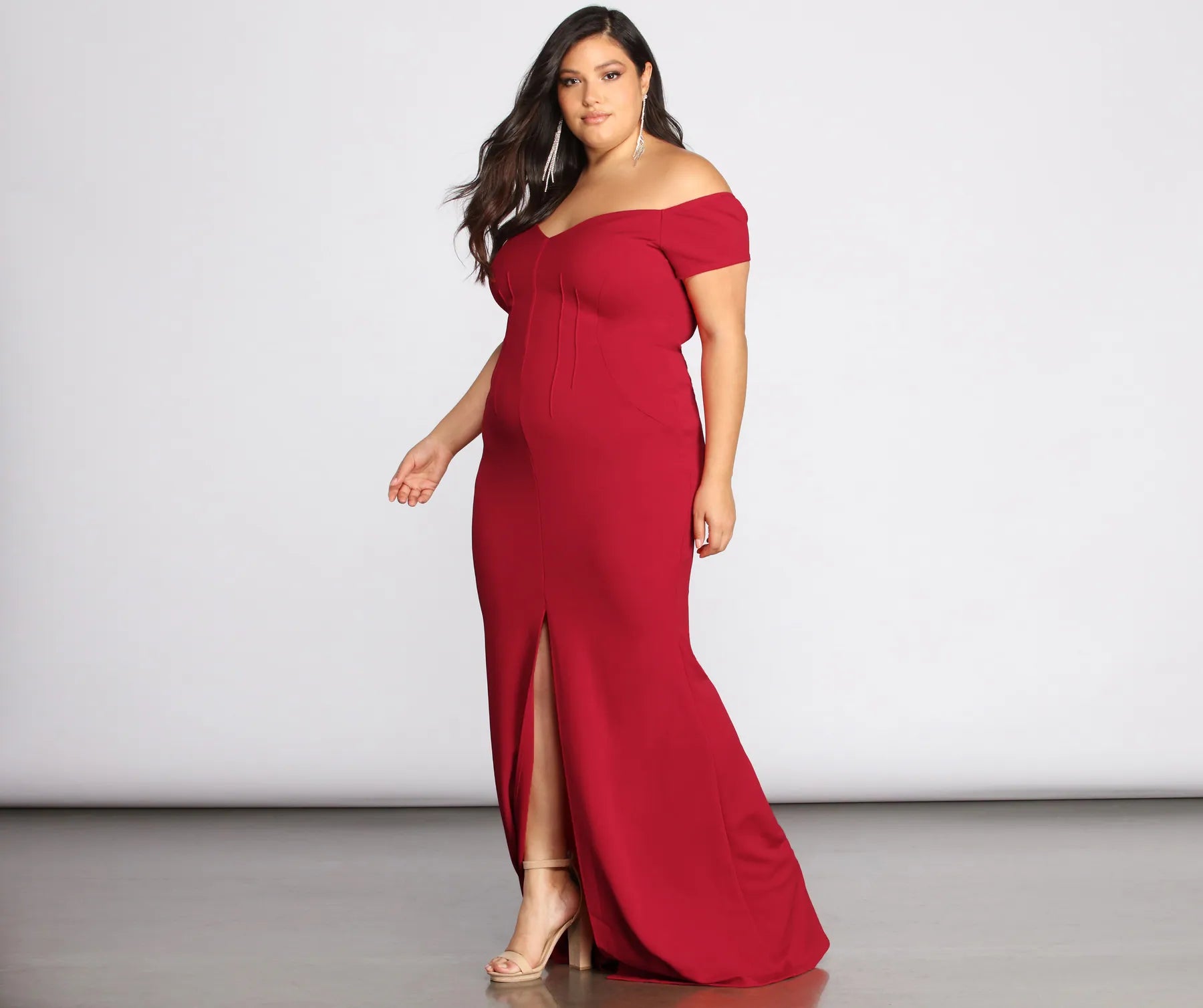 Plus Roxy Sweetheart Dress - RED