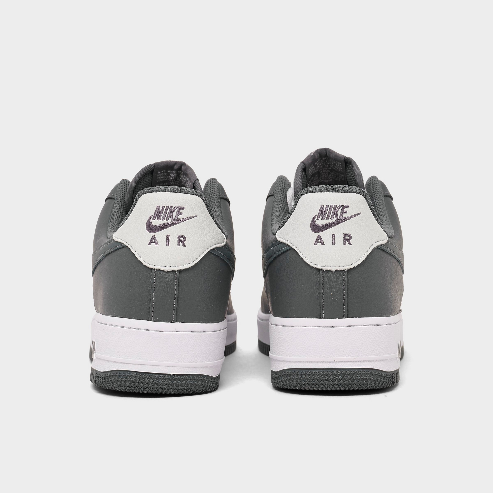 Men's Nike Air Force 1 '07 Casual Shoes — Photon Dust/Dark Grey/White — Back view