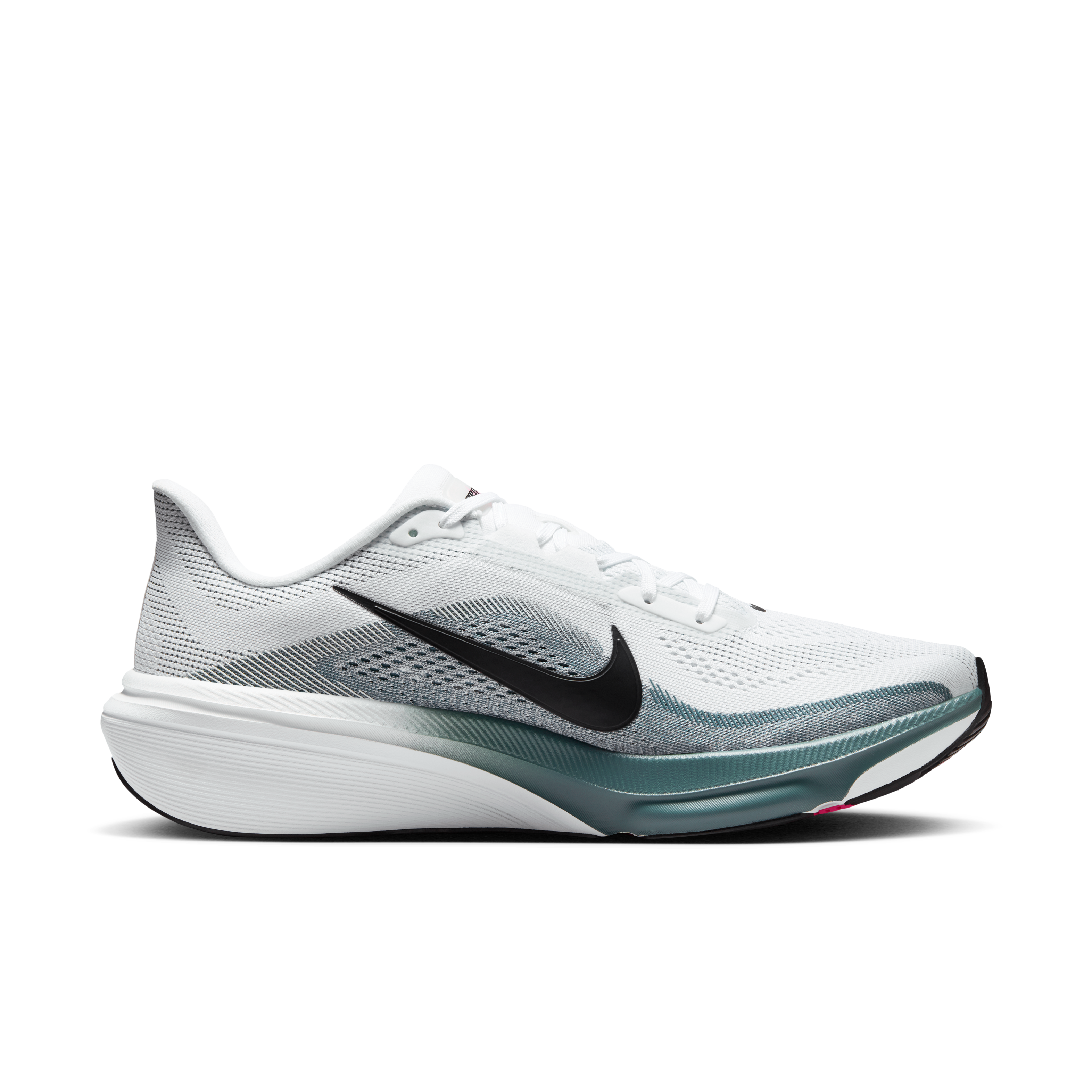 Nike Pegasus 42 Men's Road Running Shoes — White/Mineral Slate/Hyper Pink/Black — Regular
