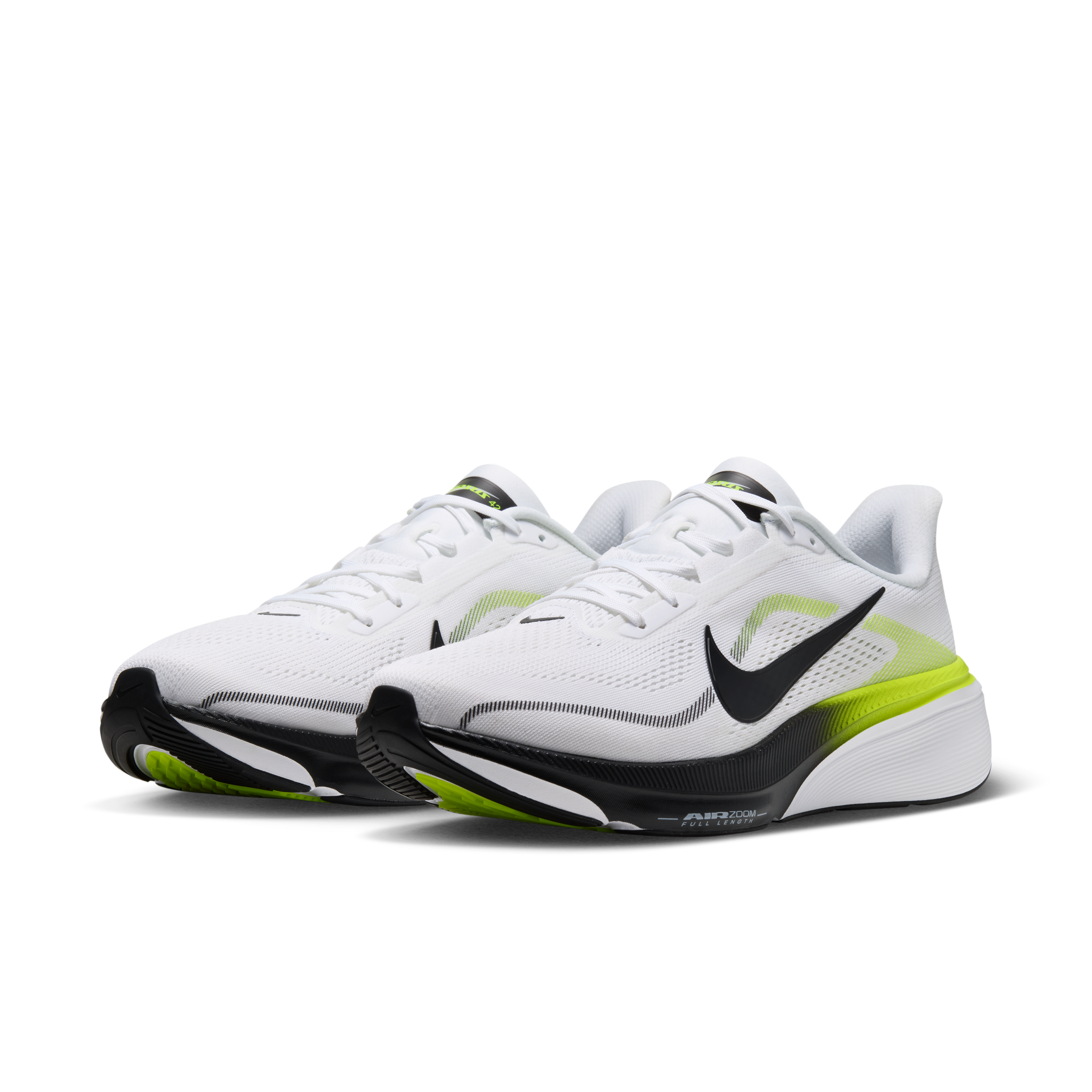 Nike Pegasus 42 Men's Road Running Shoes — White/Lemon Venom/White/Black — Regular