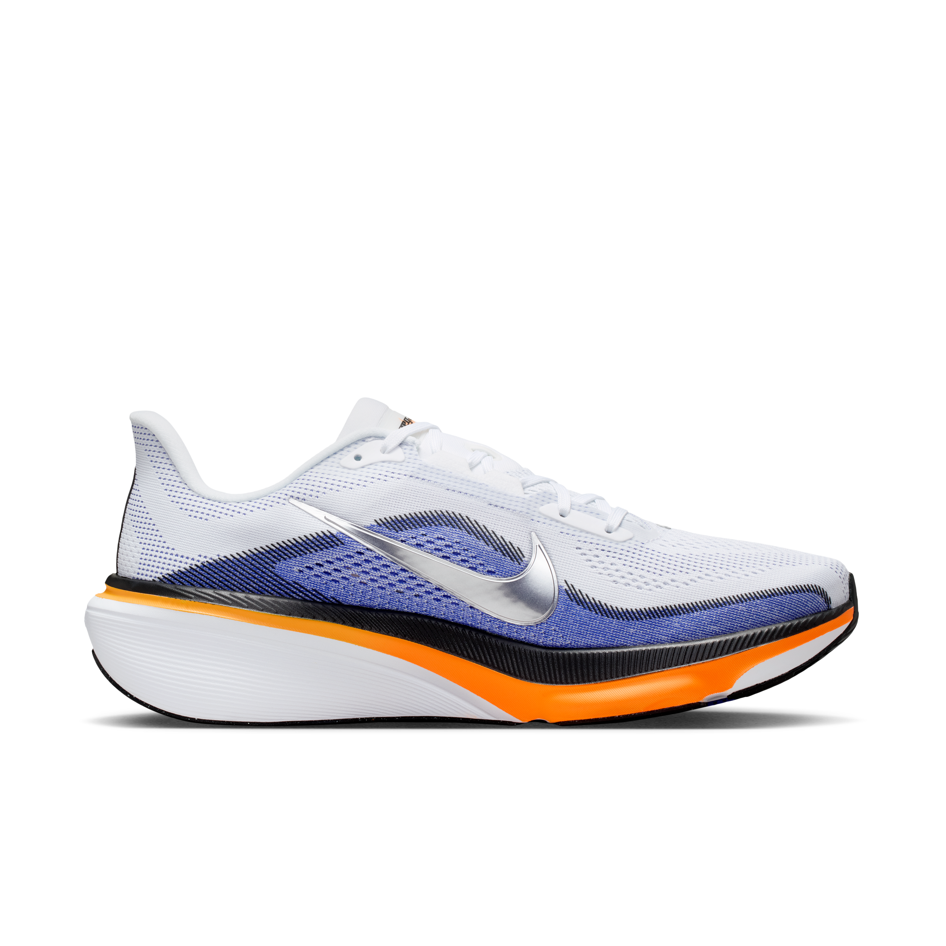 Nike Pegasus 42 Men's Road Running Shoes — White/Lapis/Total Orange/Metallic Silver — Regular