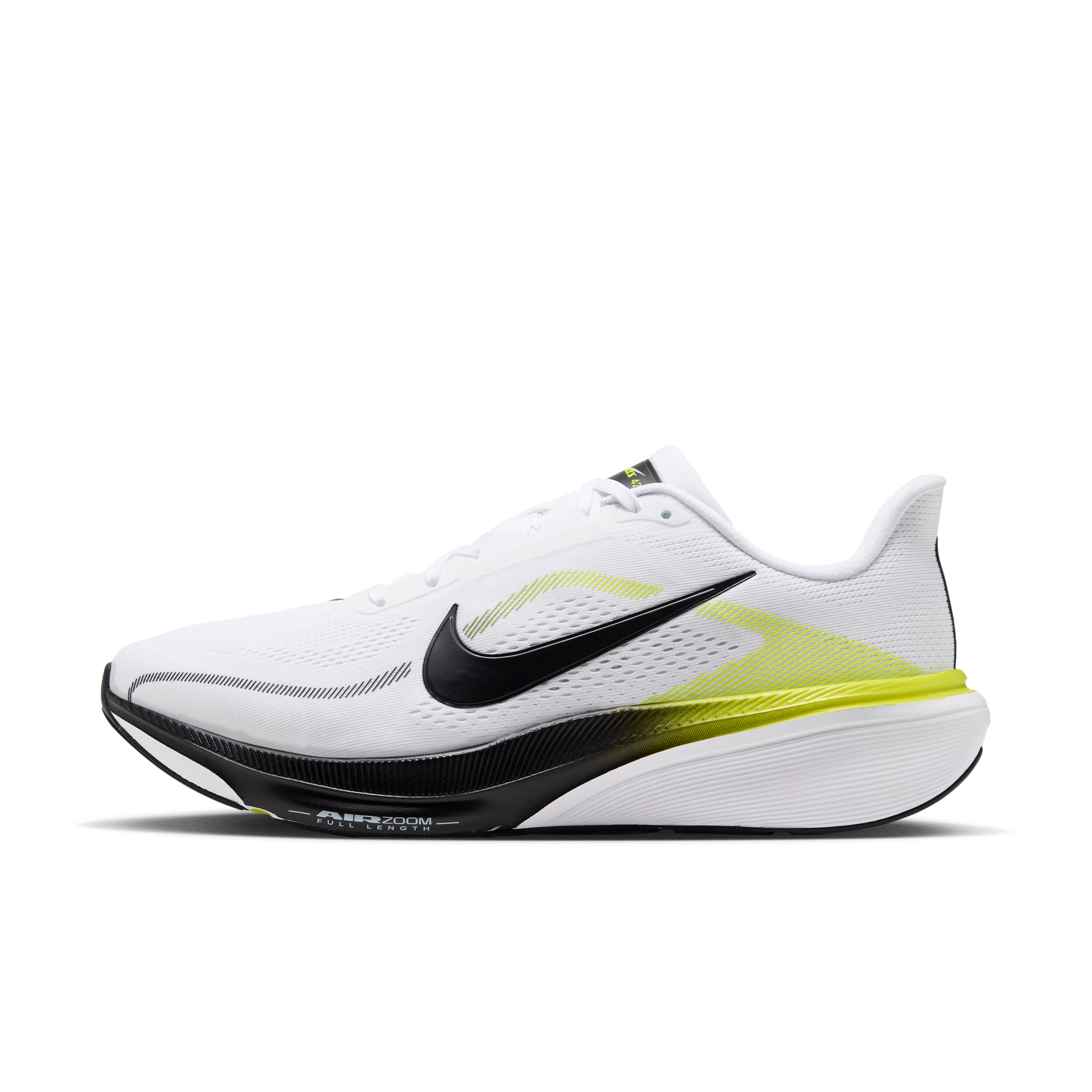 Nike Pegasus 42 Men's Road Running Shoes (Wide) — White/Lemon Venom/White/Black — Wide