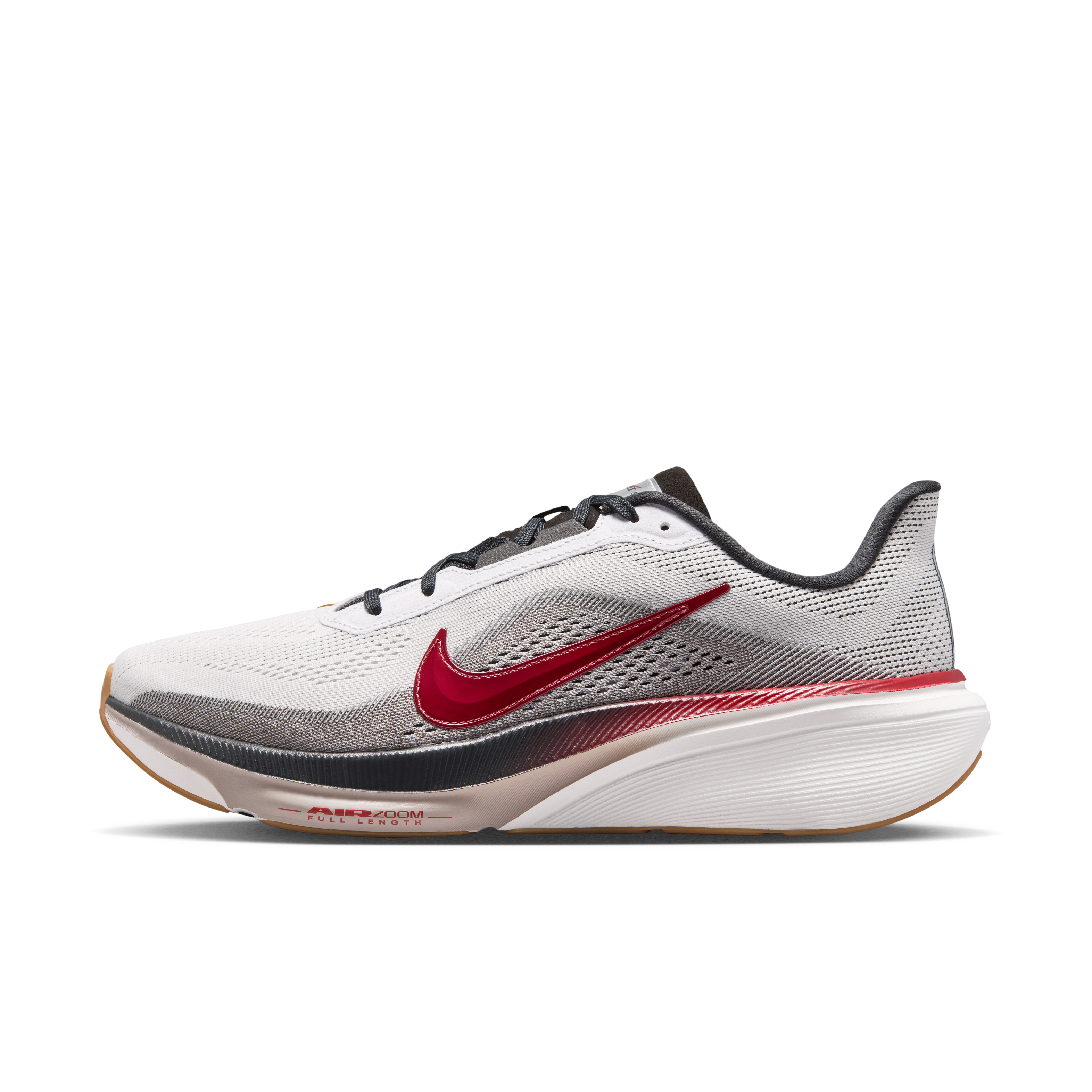 Nike Pegasus 42 Men's Road Running Shoes — Summit White/Off Noir/Light Iron Ore/Fusion Red — Regular