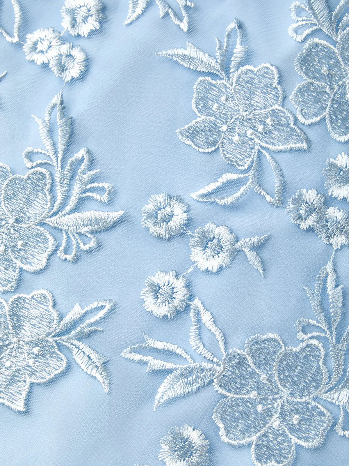 Light Blue Lace Jacquard Boat Neck Sleeveless Mermaid Floor-length Gown Dress