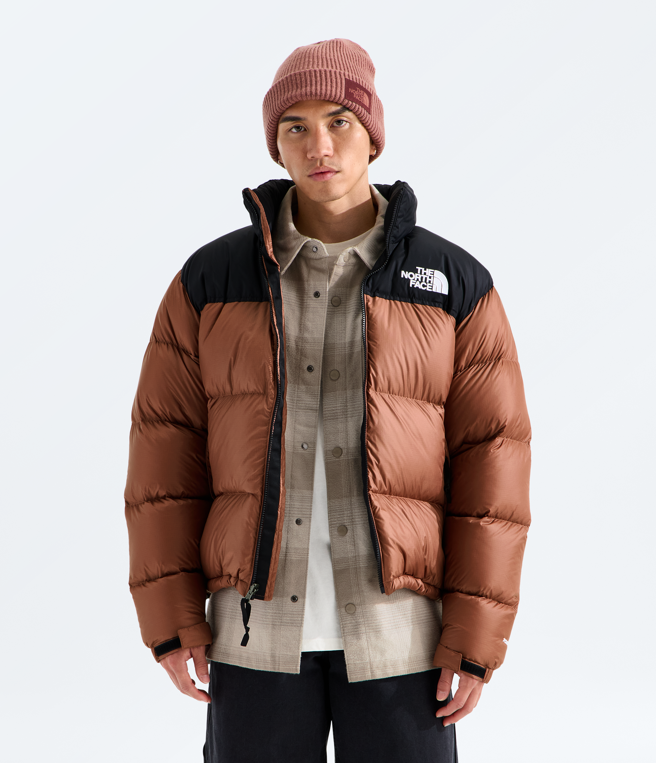 Mens 1996 Retro Nuptse Jacket TNF Copper SiltTNF Black Main