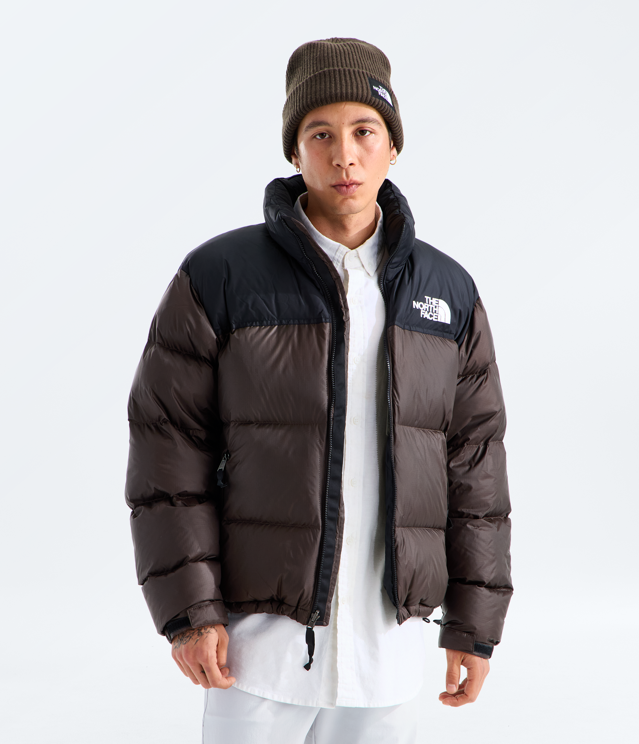 Mens 1996 Retro Nuptse Jacket TNF Dark ChestnutTNF Black Main