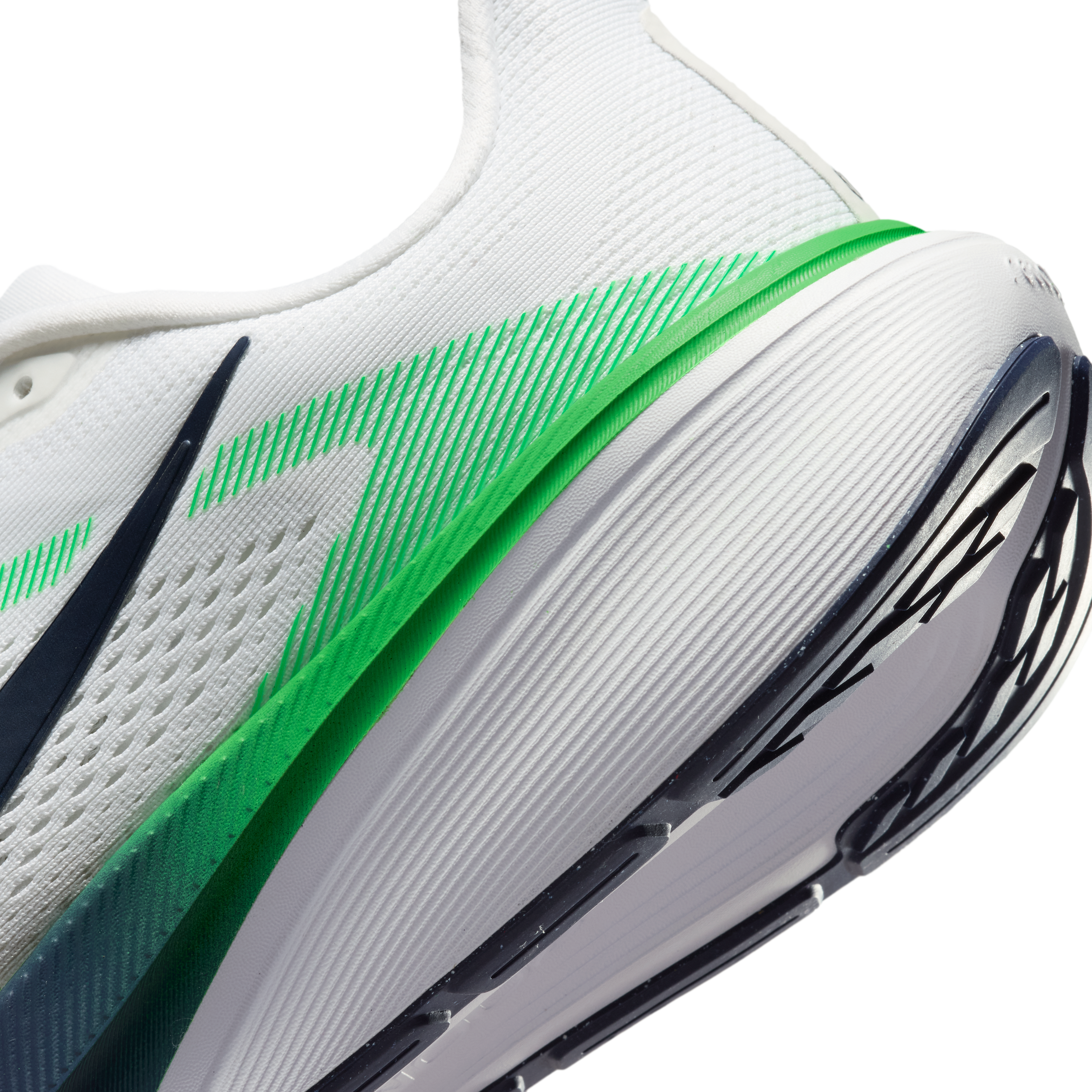 Nike Pegasus 42 Men's Road Running Shoes (Wide) — White/Green Spark/Midnight Navy — Wide