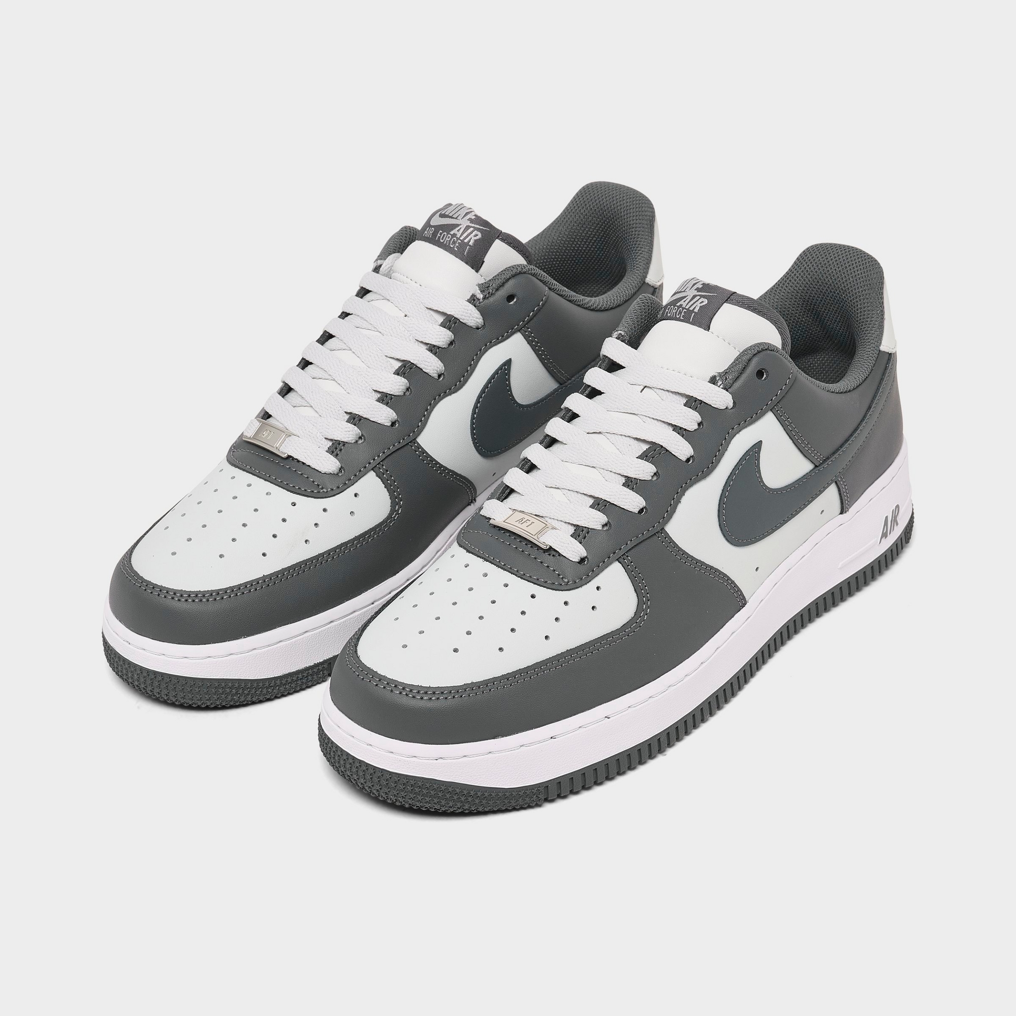 Men's Nike Air Force 1 '07 Casual Shoes — Photon Dust/Dark Grey/White — Both shoes facing left