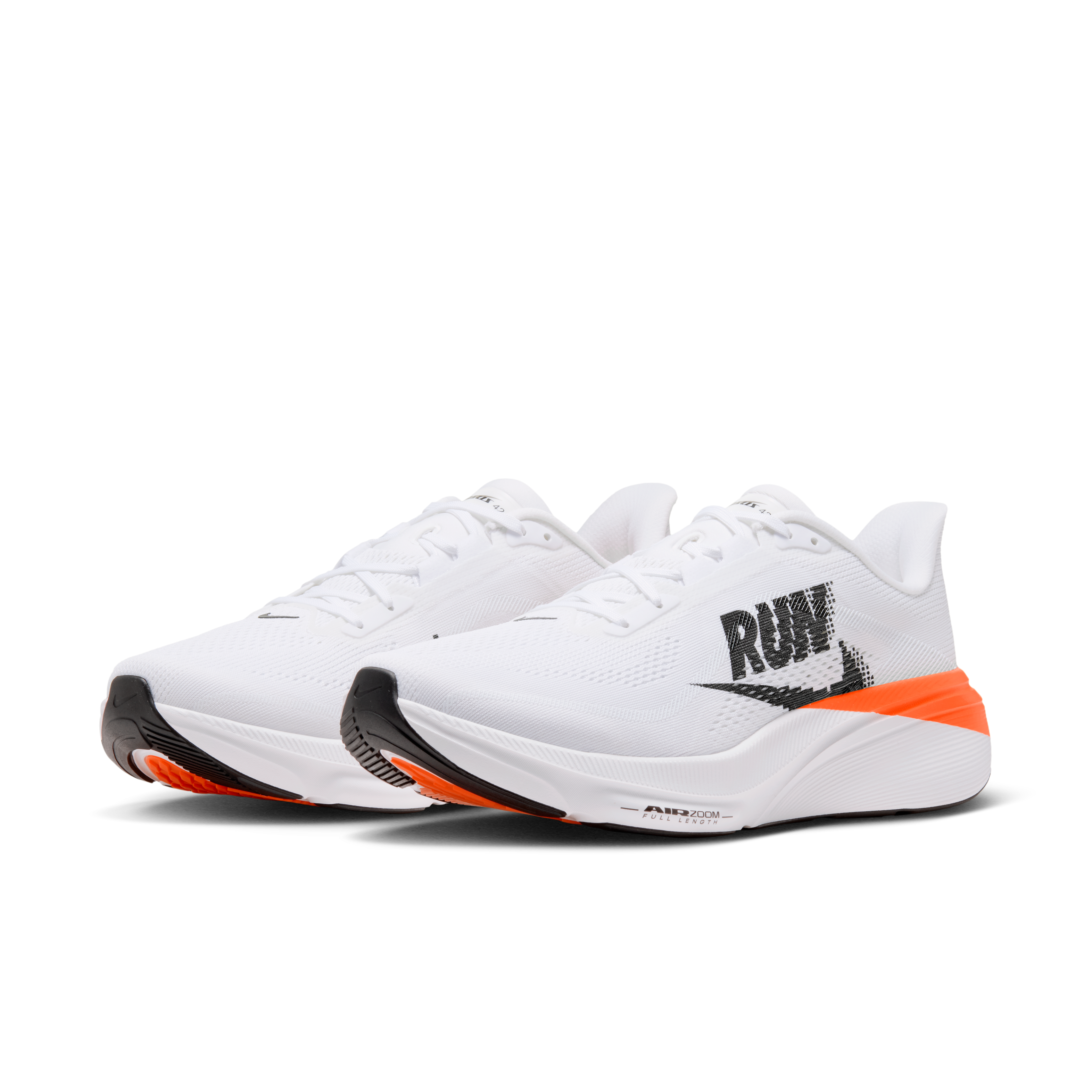 Nike Pegasus 42 Men's Road Running Shoes — White/White/Total Orange/Black — Regular