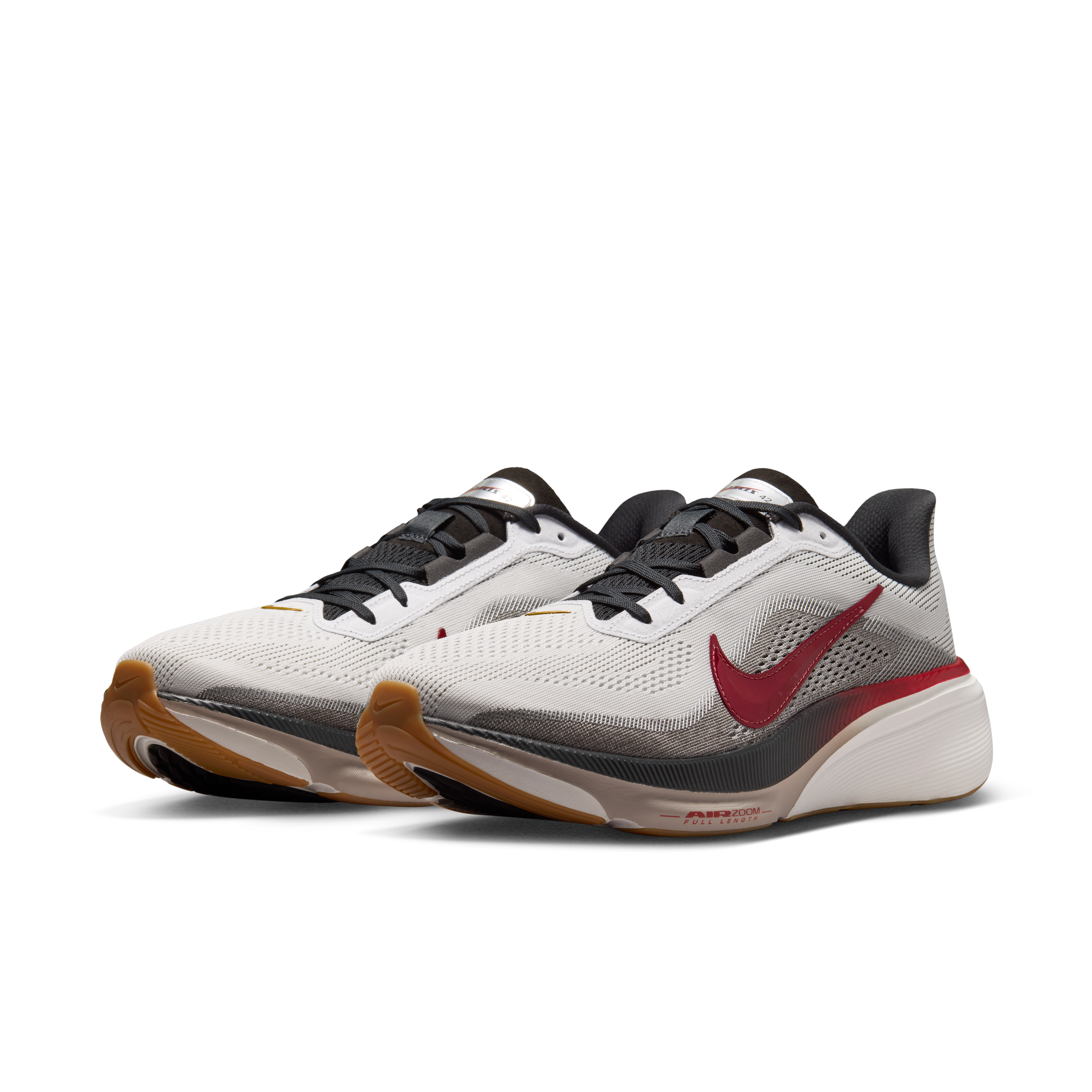 Nike Pegasus 42 Men's Road Running Shoes — Summit White/Off Noir/Light Iron Ore/Fusion Red — Regular