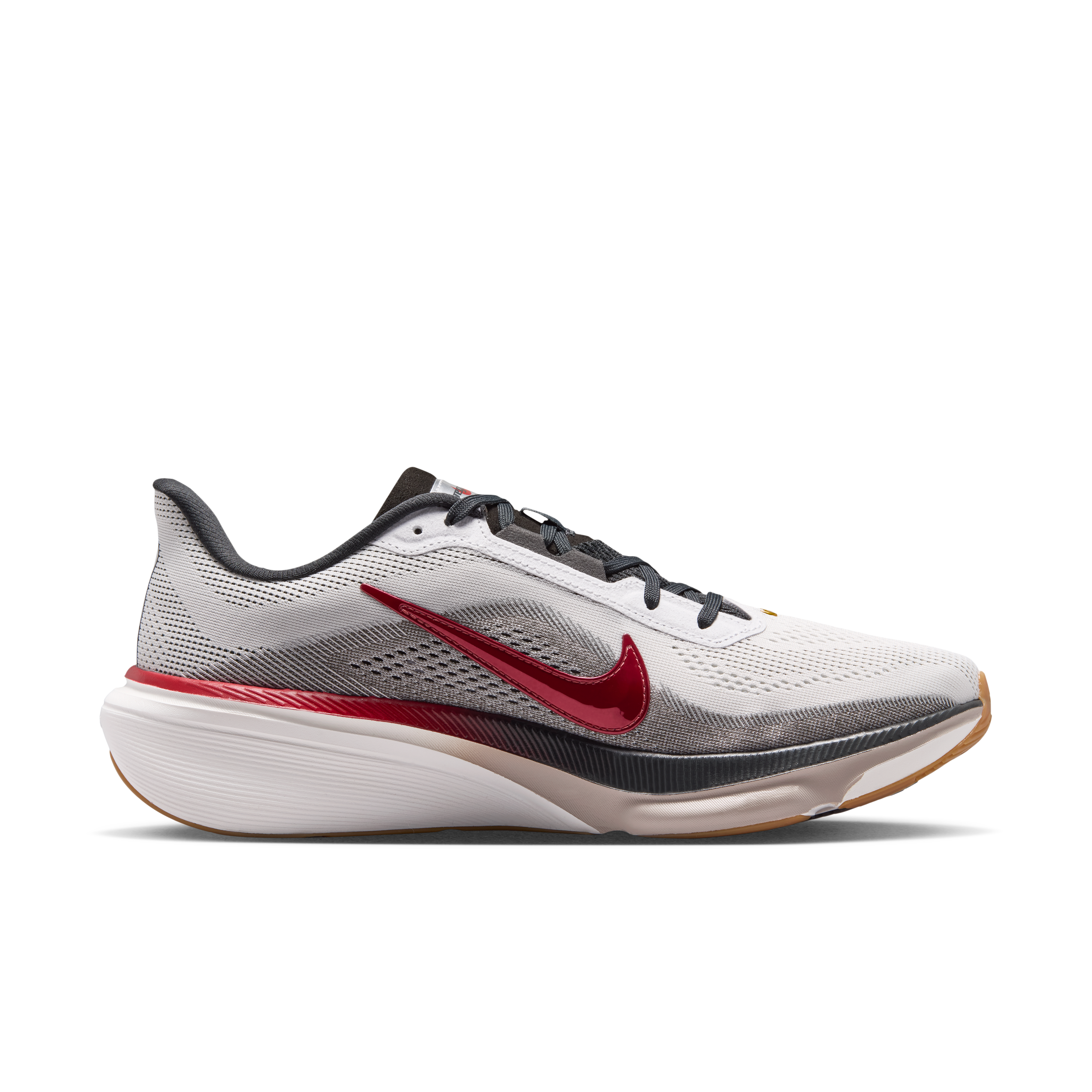 Nike Pegasus 42 Men's Road Running Shoes — Summit White/Off Noir/Light Iron Ore/Fusion Red — Regular