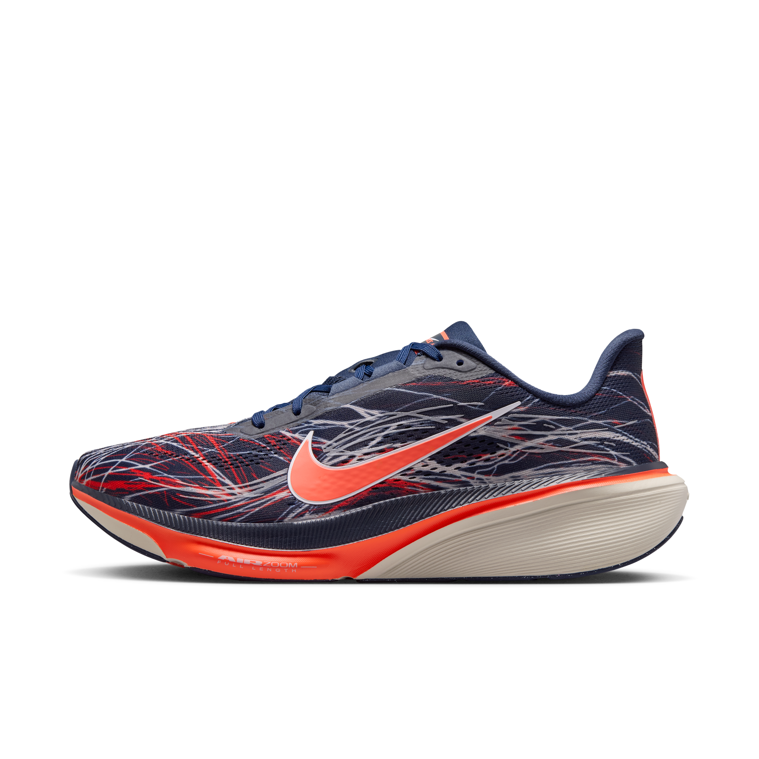 Nike Pegasus 42 Men's Road Running Shoes — Obsidian/Light Bone/Bright Crimson/Dynamic Yellow — Regular