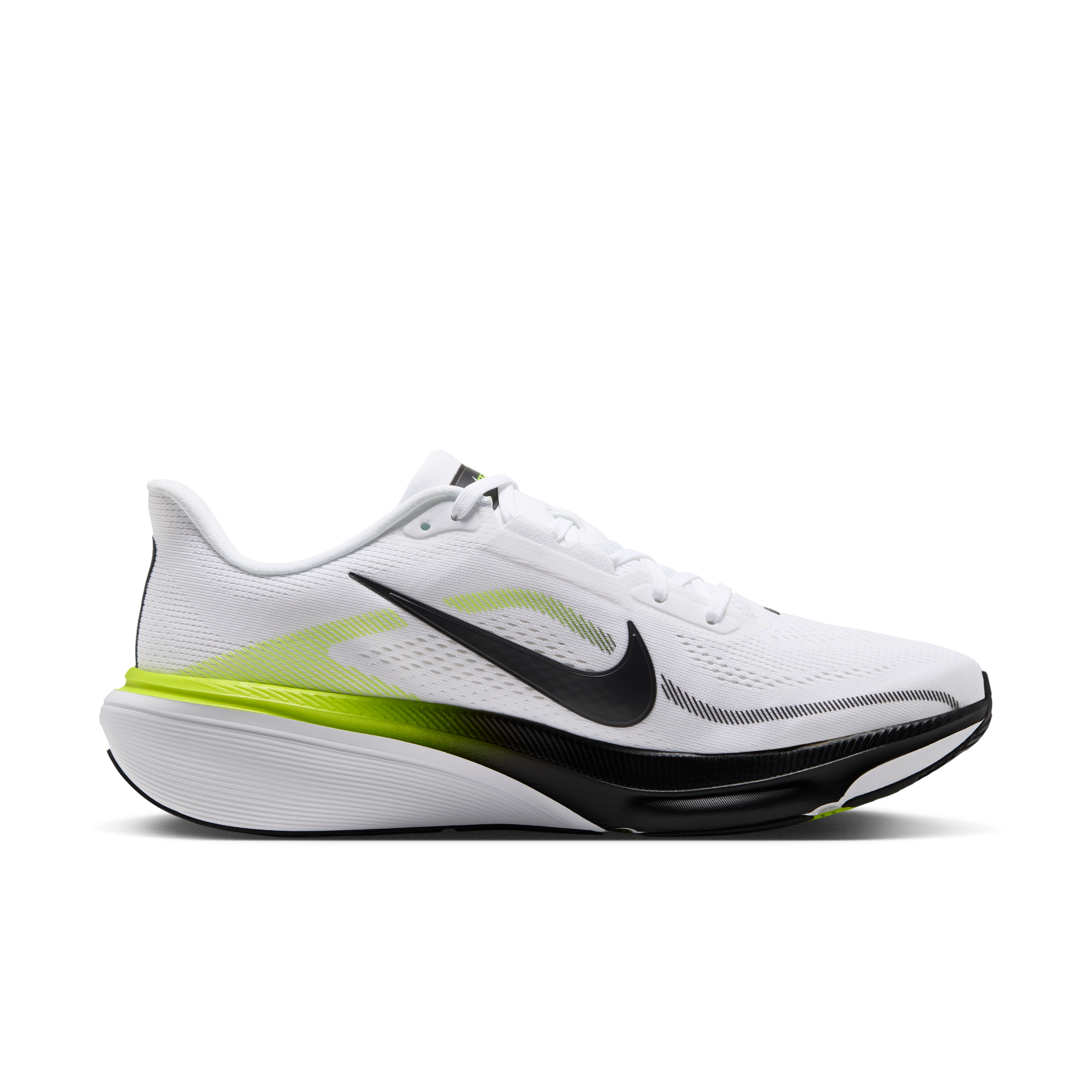 Nike Pegasus 42 Men's Road Running Shoes — White/Lemon Venom/White/Black — Regular