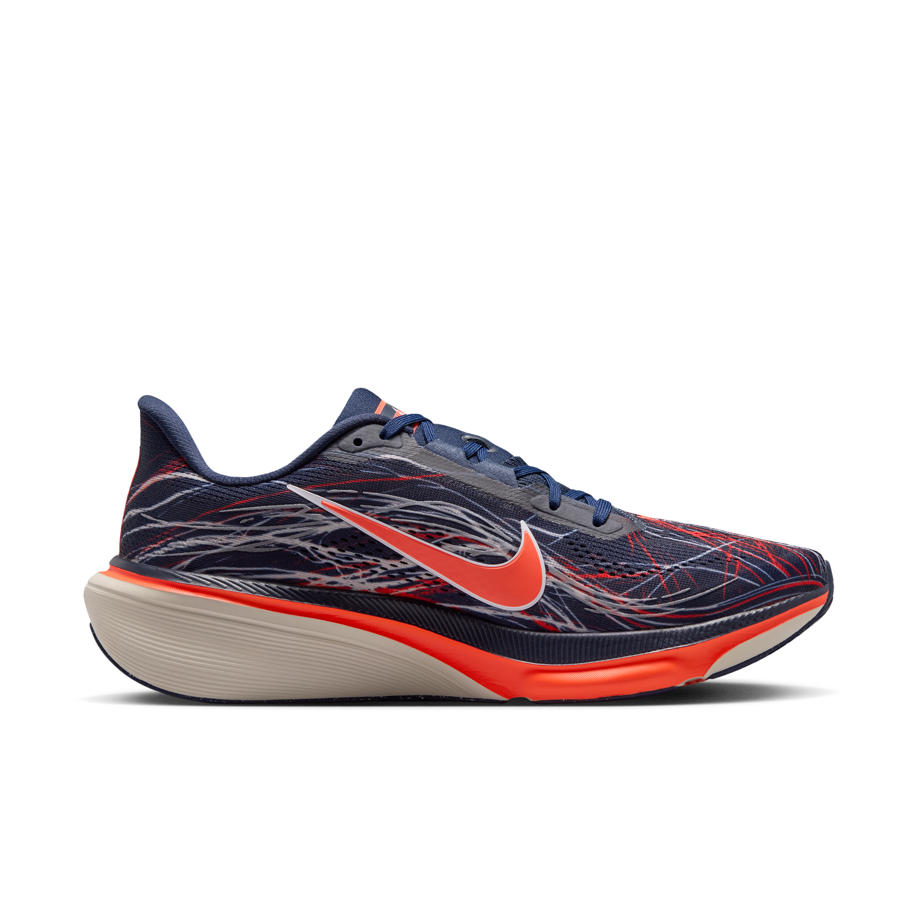 Nike Pegasus 42 Men's Road Running Shoes — Obsidian/Light Bone/Bright Crimson/Dynamic Yellow — Regular