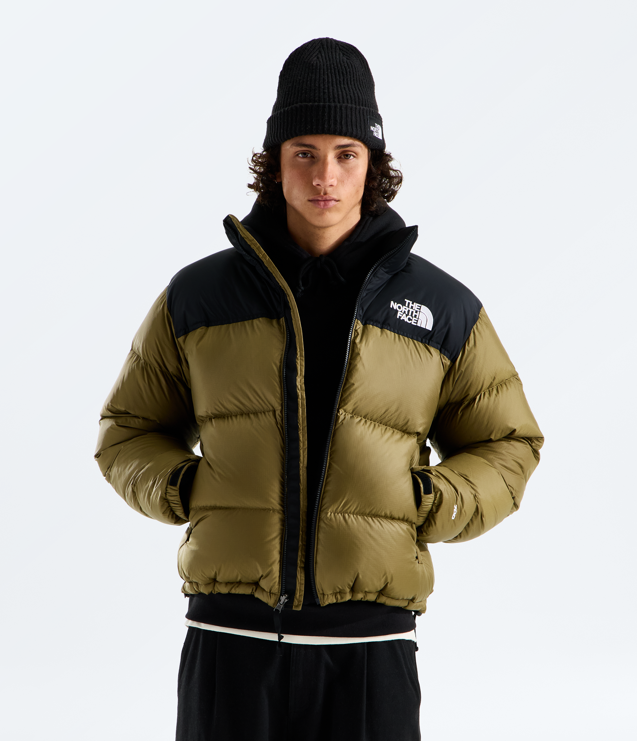 Mens 1996 Retro Nuptse Jacket TNF Caraway SeedTNF Black Main