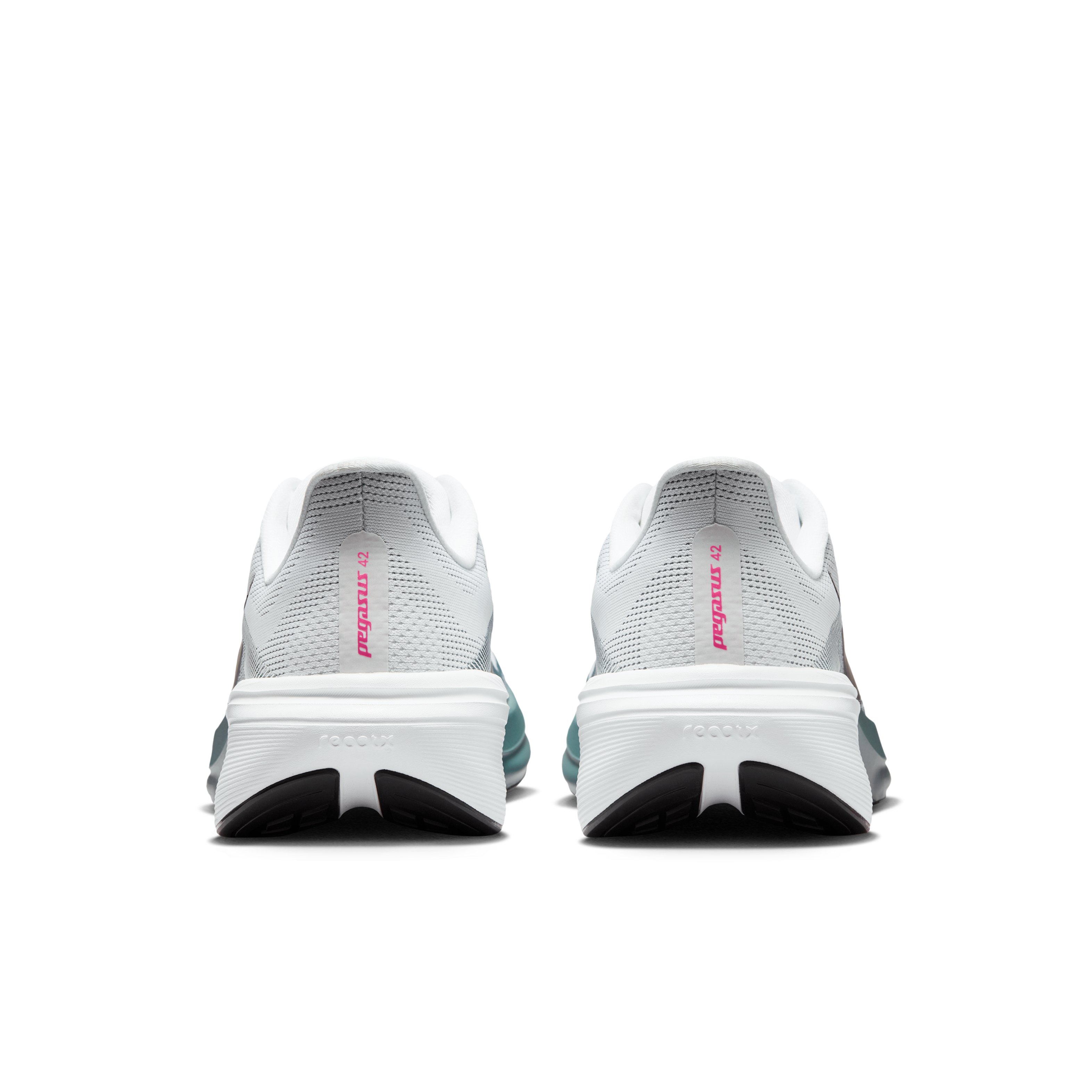 Nike Pegasus 42 Men's Road Running Shoes — White/Mineral Slate/Hyper Pink/Black — Regular