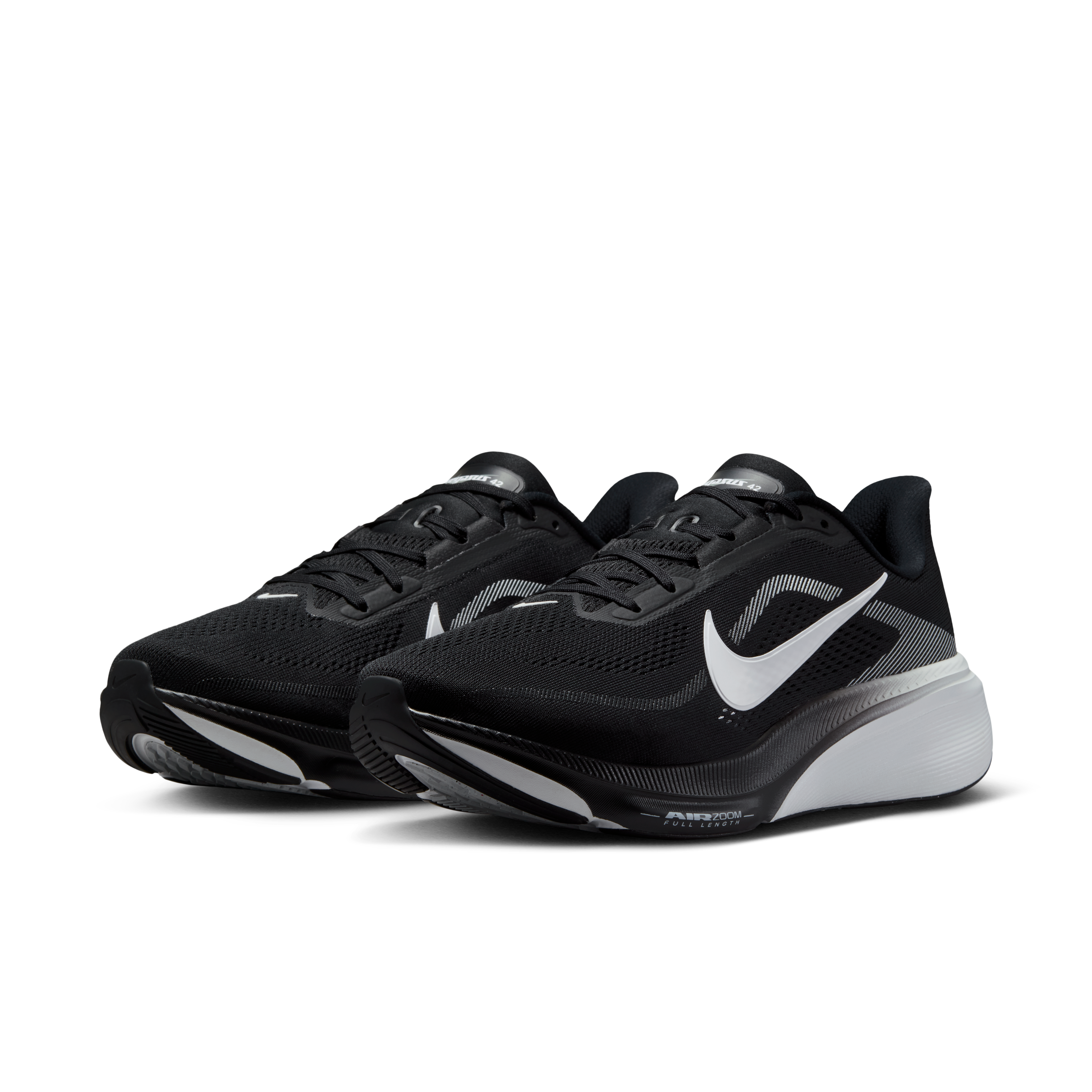Nike Pegasus 42 Men's Road Running Shoes (Wide) — Black/Photon Dust/White — Wide
