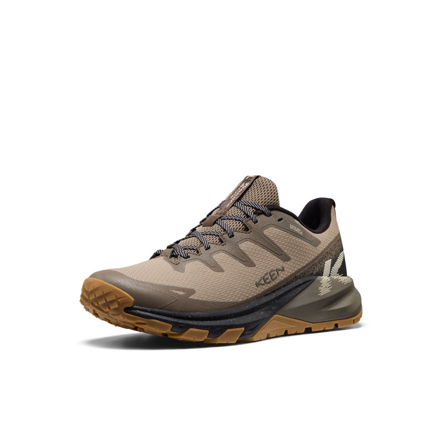 Men's Targhee Apex Wide Waterproof Hiking Shoe  |  Brindle/Canteen - 3