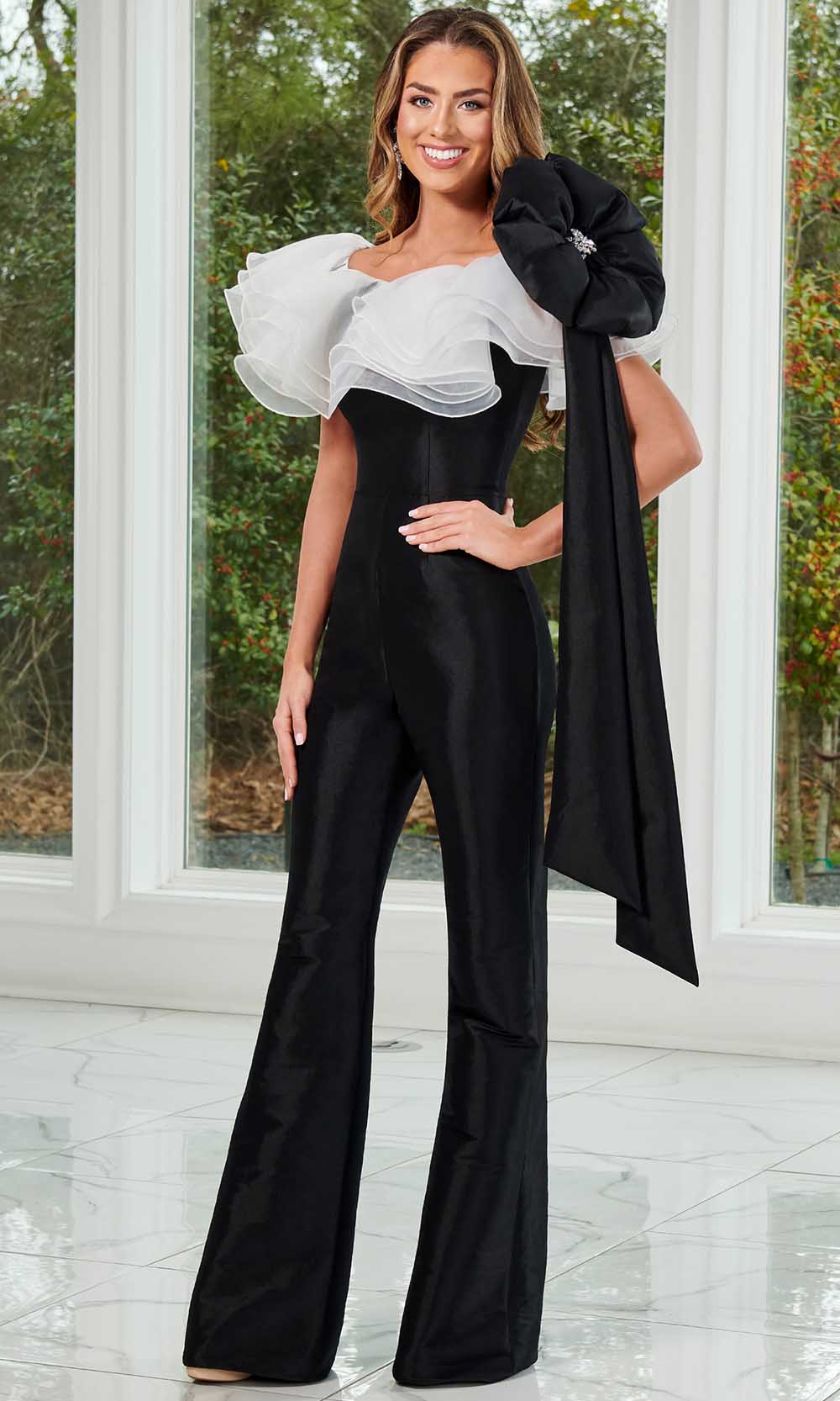 Rachel Allan 50171 - Off Shoulder Jumpsuit