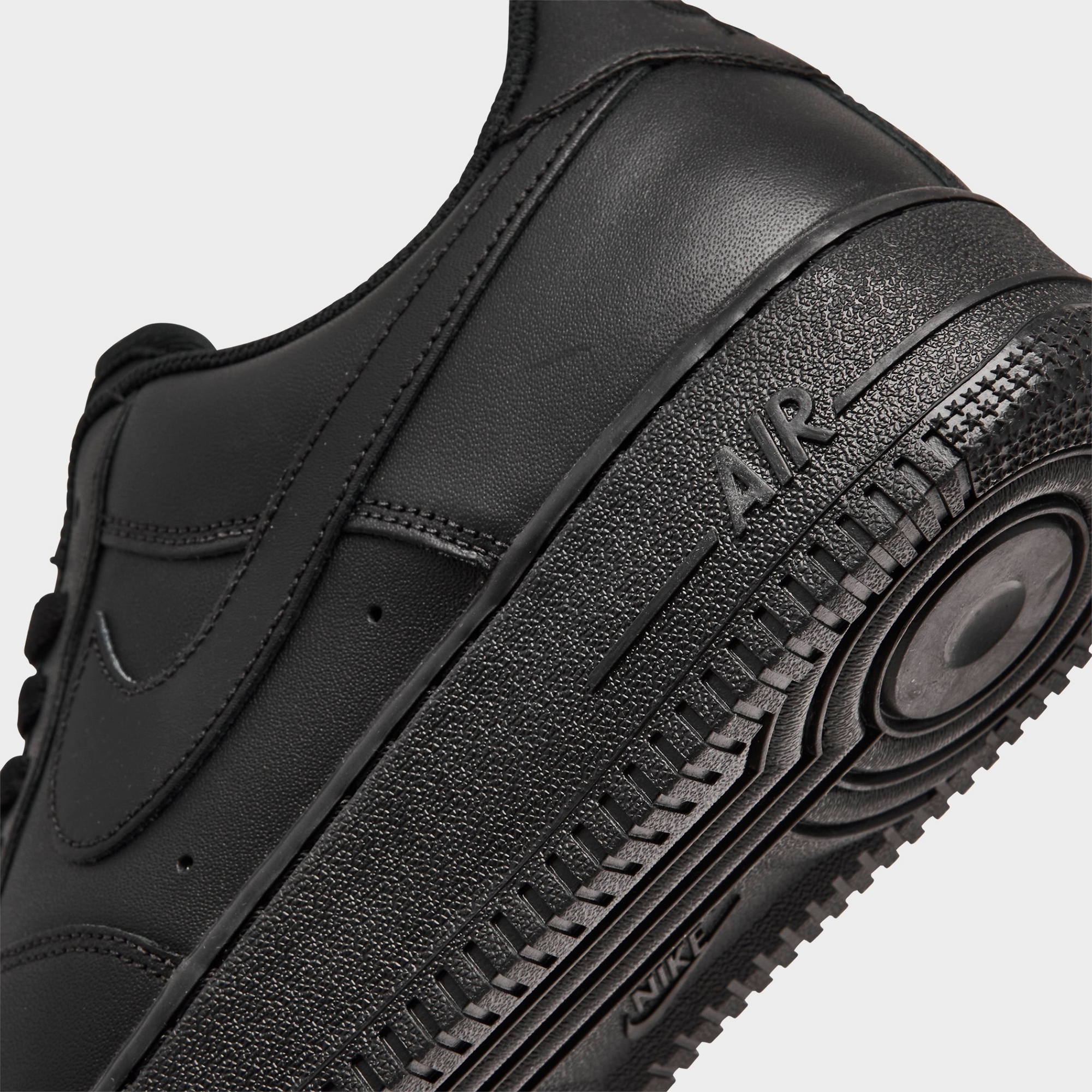 Men's Nike Air Force 1 '07 Casual Shoes — Black/Black — Detail shot