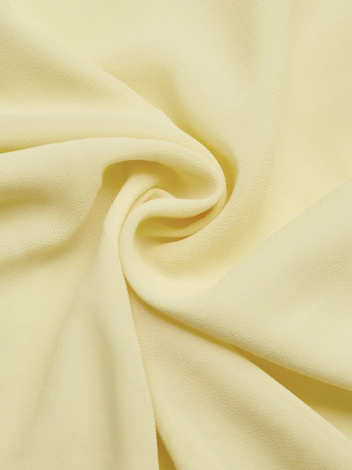 Yellow Ruched Chiffon Crew Neck Sleeveless A-Line Maxi Dress