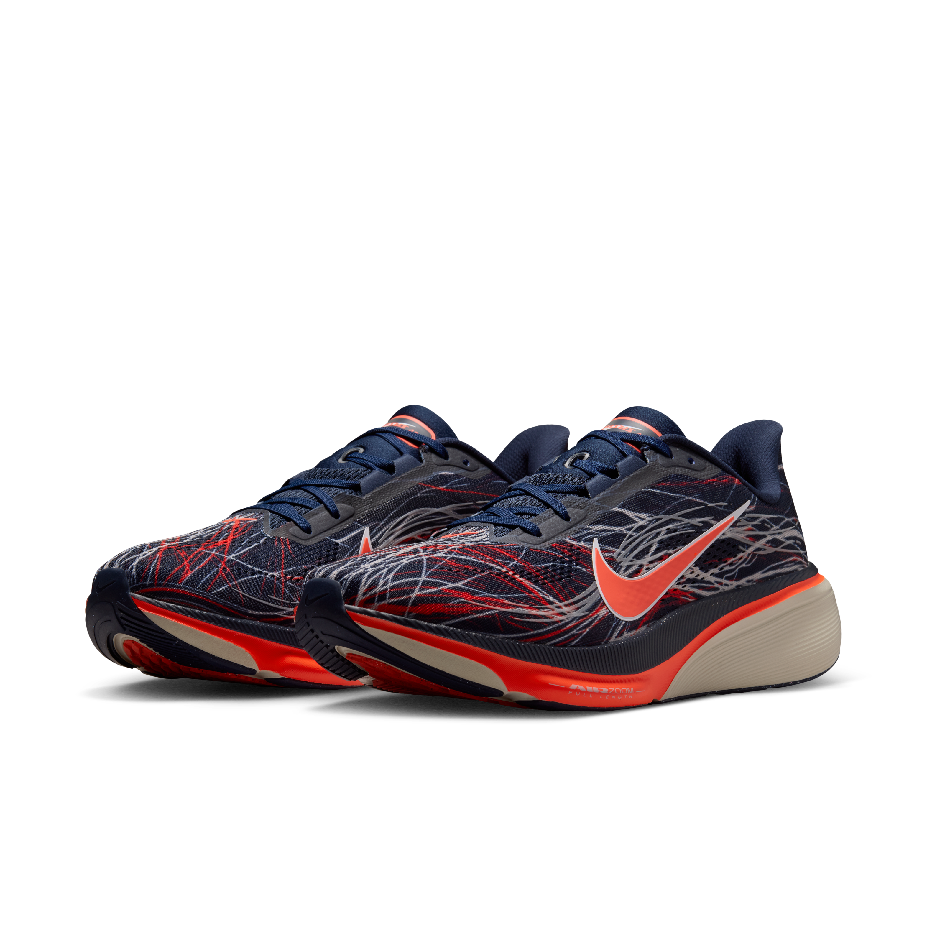 Nike Pegasus 42 Men's Road Running Shoes — Obsidian/Light Bone/Bright Crimson/Dynamic Yellow — Regular