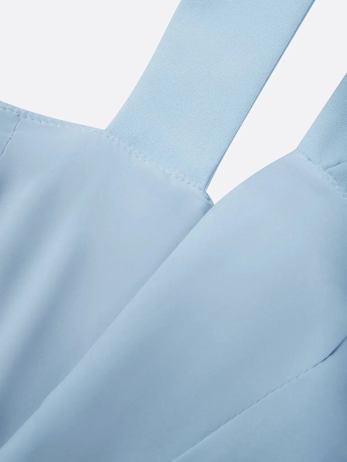 Light Blue Bow Lace Classic Sweetheart Neckline Sleeveless Mermaid Maxi Dress