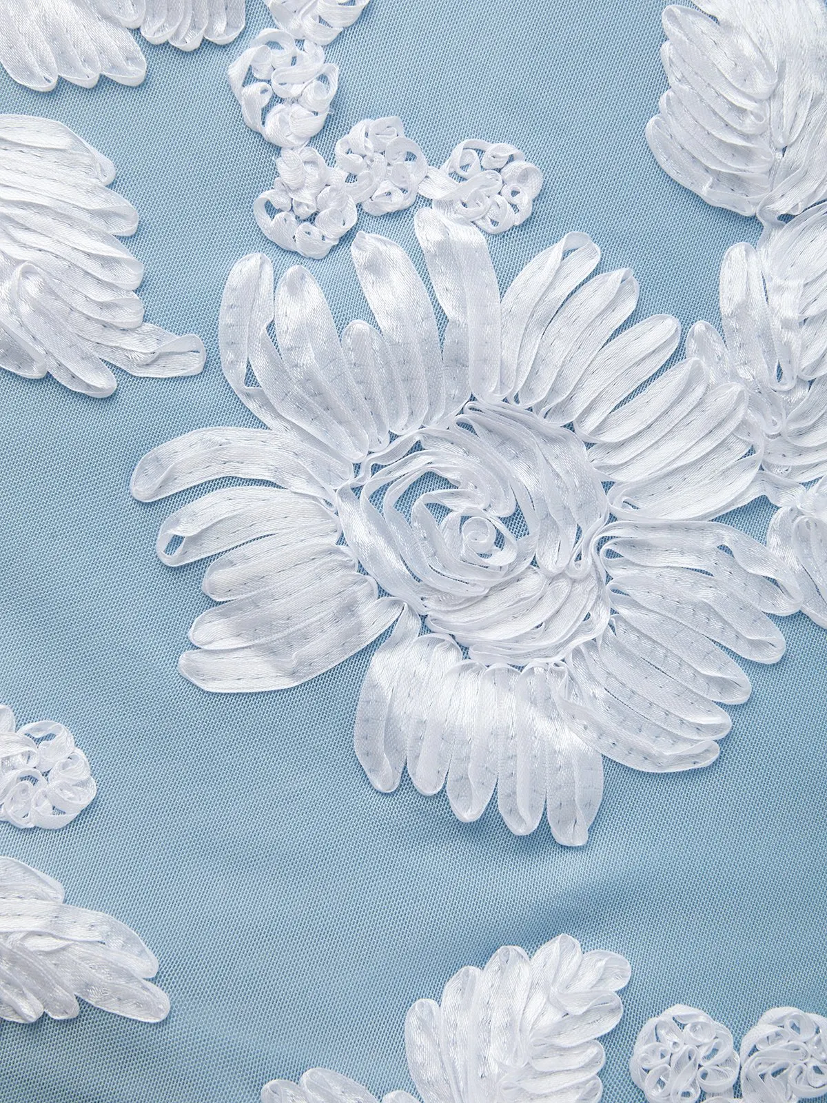 Light Blue One-Shoulder Cape Maxi Dress - Jacquard Mother of the Bride Gown
