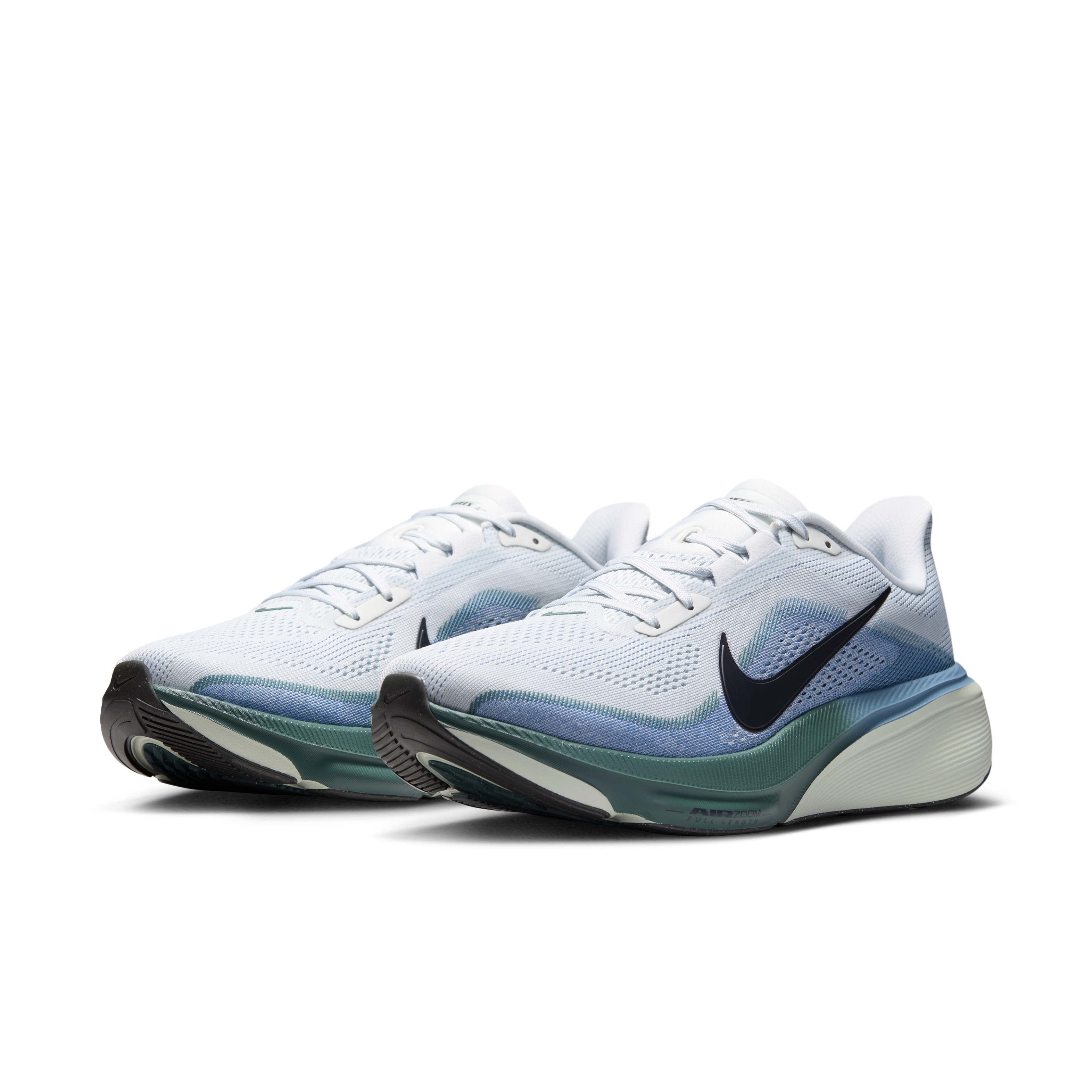 Nike Pegasus 42 Men's Road Running Shoes — Pure Platinum/Work Blue/Mineral Slate/Dark Obsidian — Regular