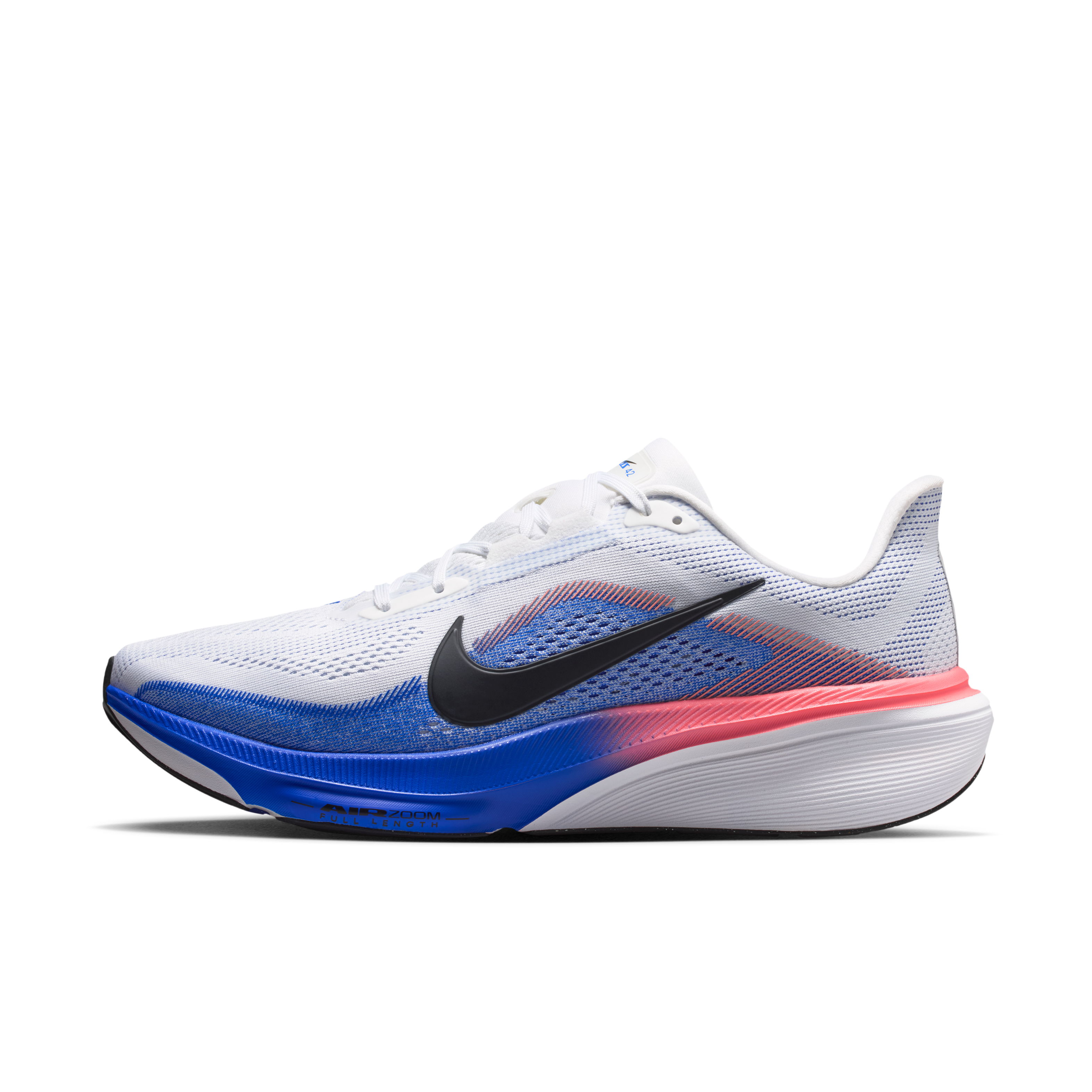 Nike Pegasus 42 Men's Road Running Shoes — White/Racer Blue/Atomic Pink/Black — Regular