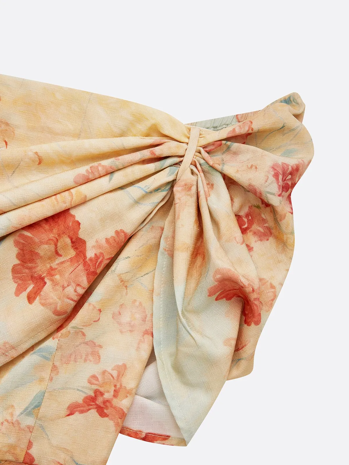 Elegant Floral Off-the-Shoulder Midi Mother of the Bride Dress