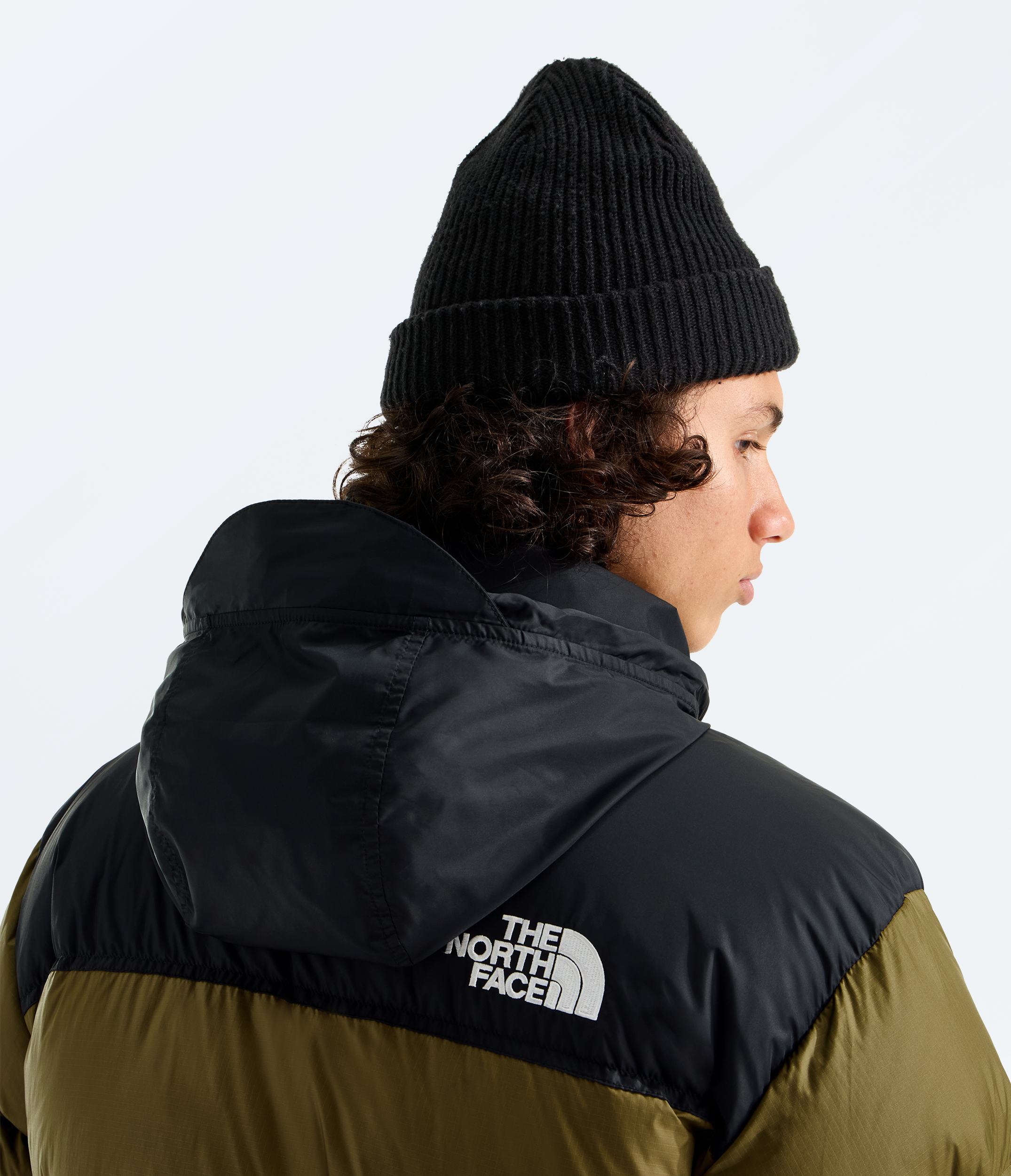 Mens 1996 Retro Nuptse Jacket TNF Caraway SeedTNF Black MODELHOOD2