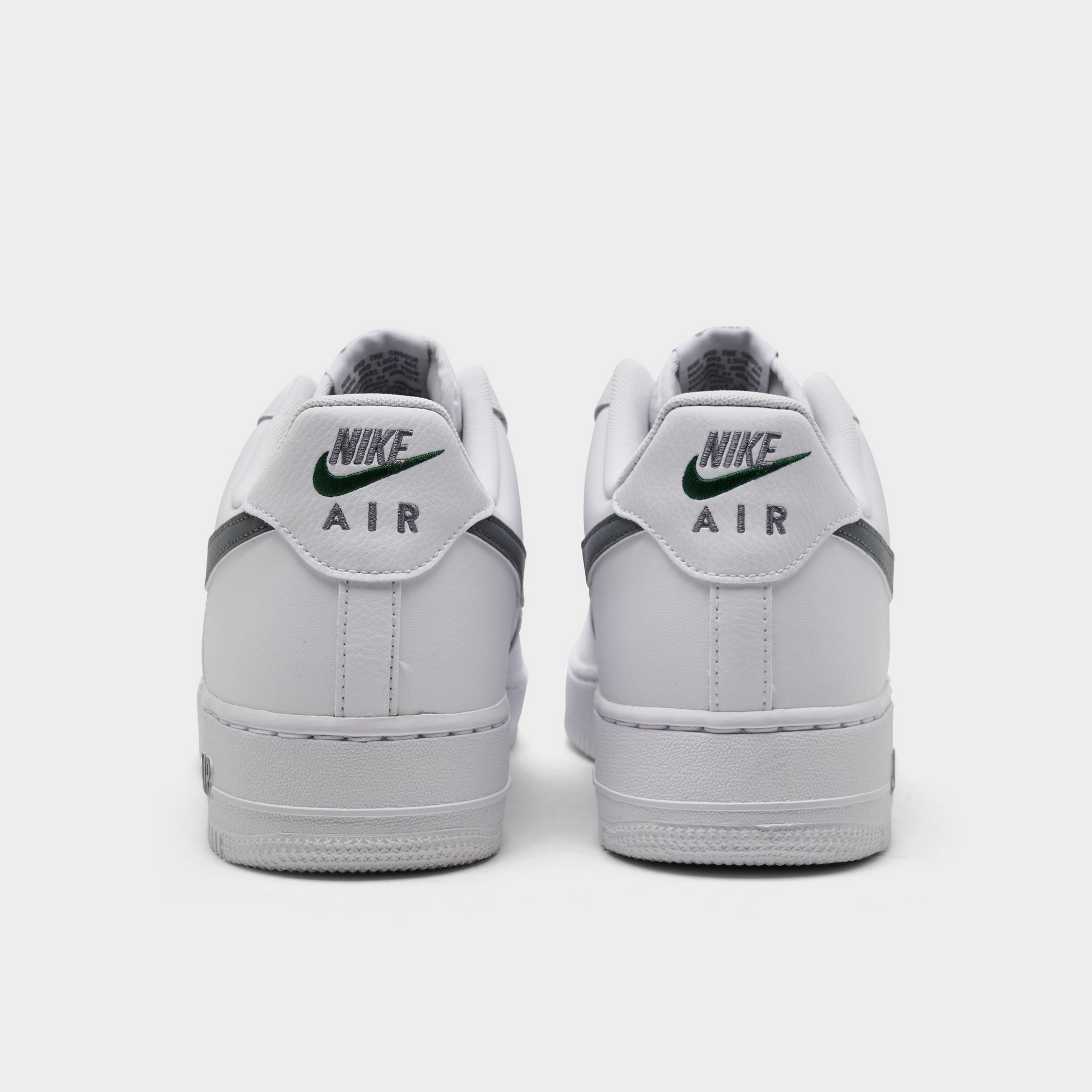 Men's Nike Air Force 1 '07 Casual Shoes — White/Fir/Cool Grey — Back view