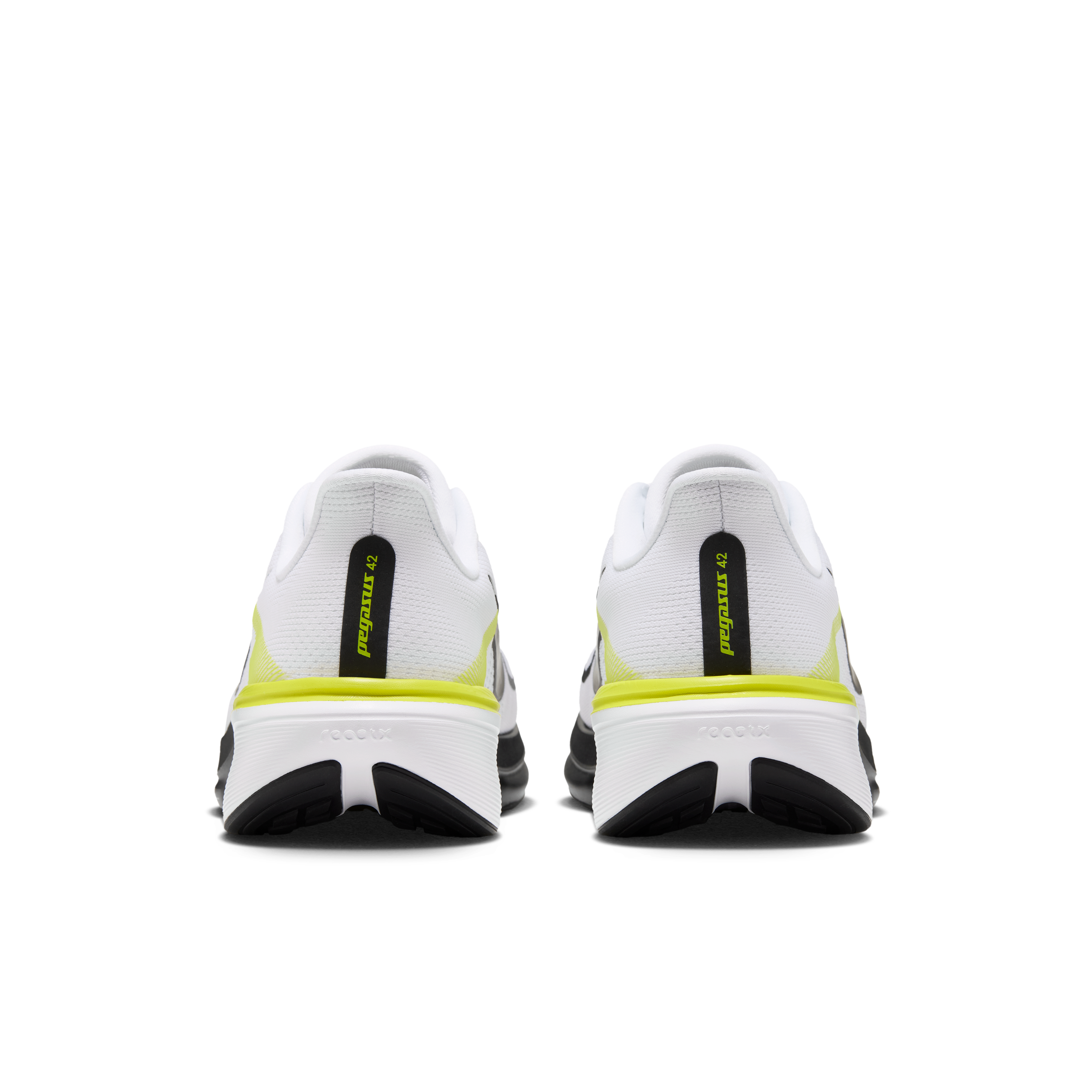 Nike Pegasus 42 Men's Road Running Shoes (Wide) — White/Lemon Venom/White/Black — Wide