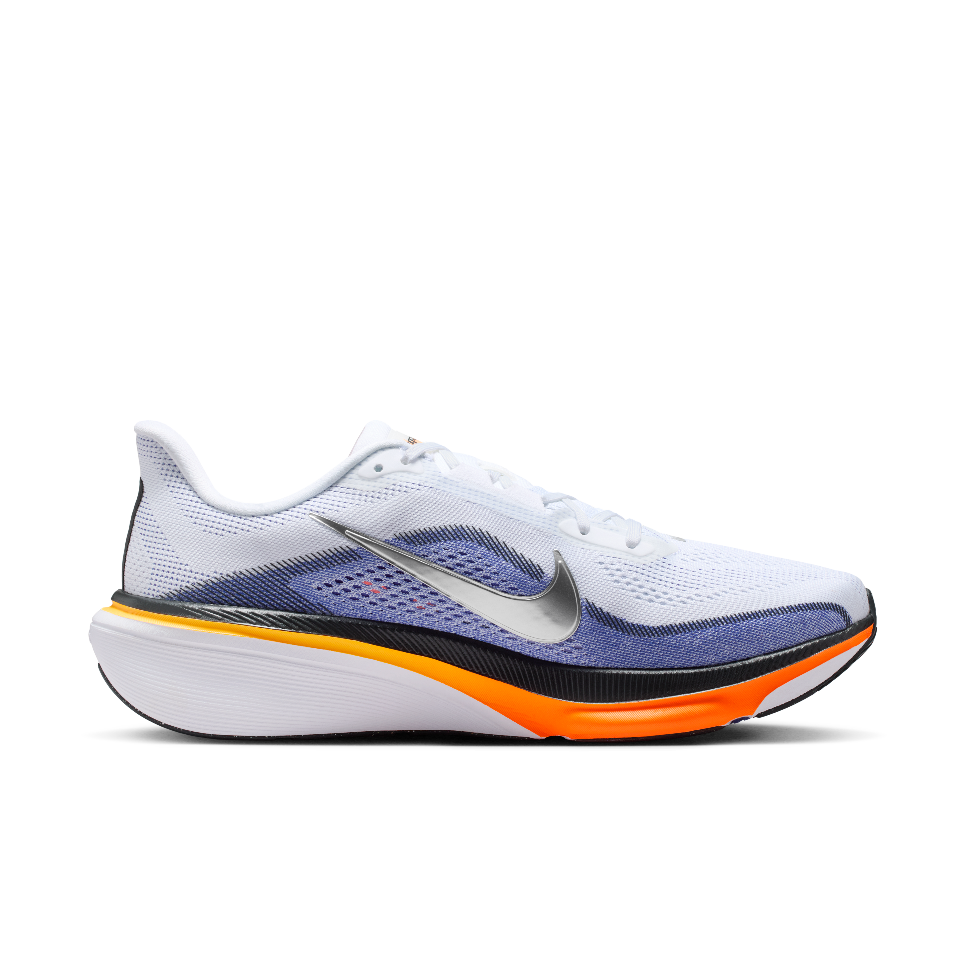 Nike Pegasus 42 Men's Road Running Shoes (Wide) — White/Lapis/Total Orange/Metallic Silver — Wide
