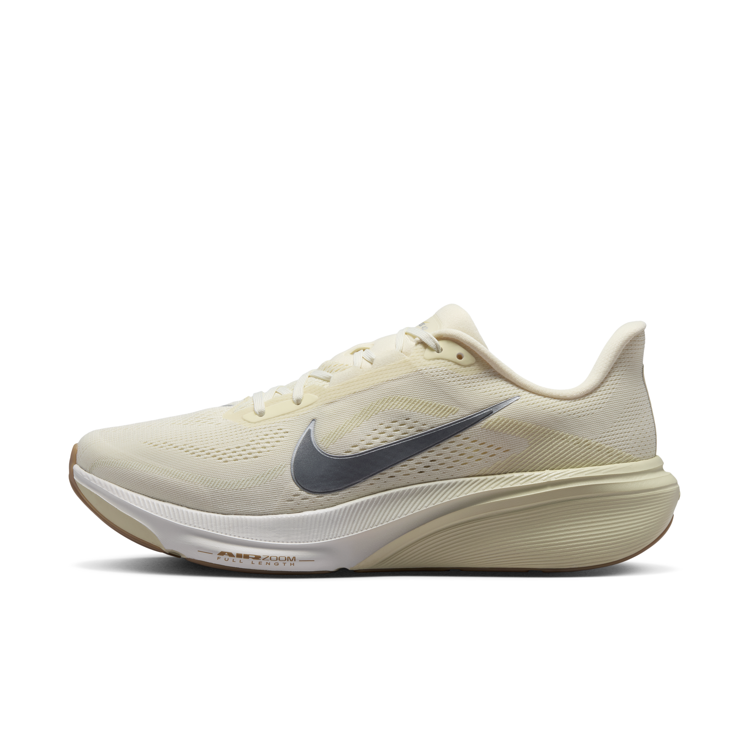 Nike Pegasus 42 Men's Road Running Shoes — Coconut Milk/Light Khaki/Gum Light Brown/Metallic Silver — Regular