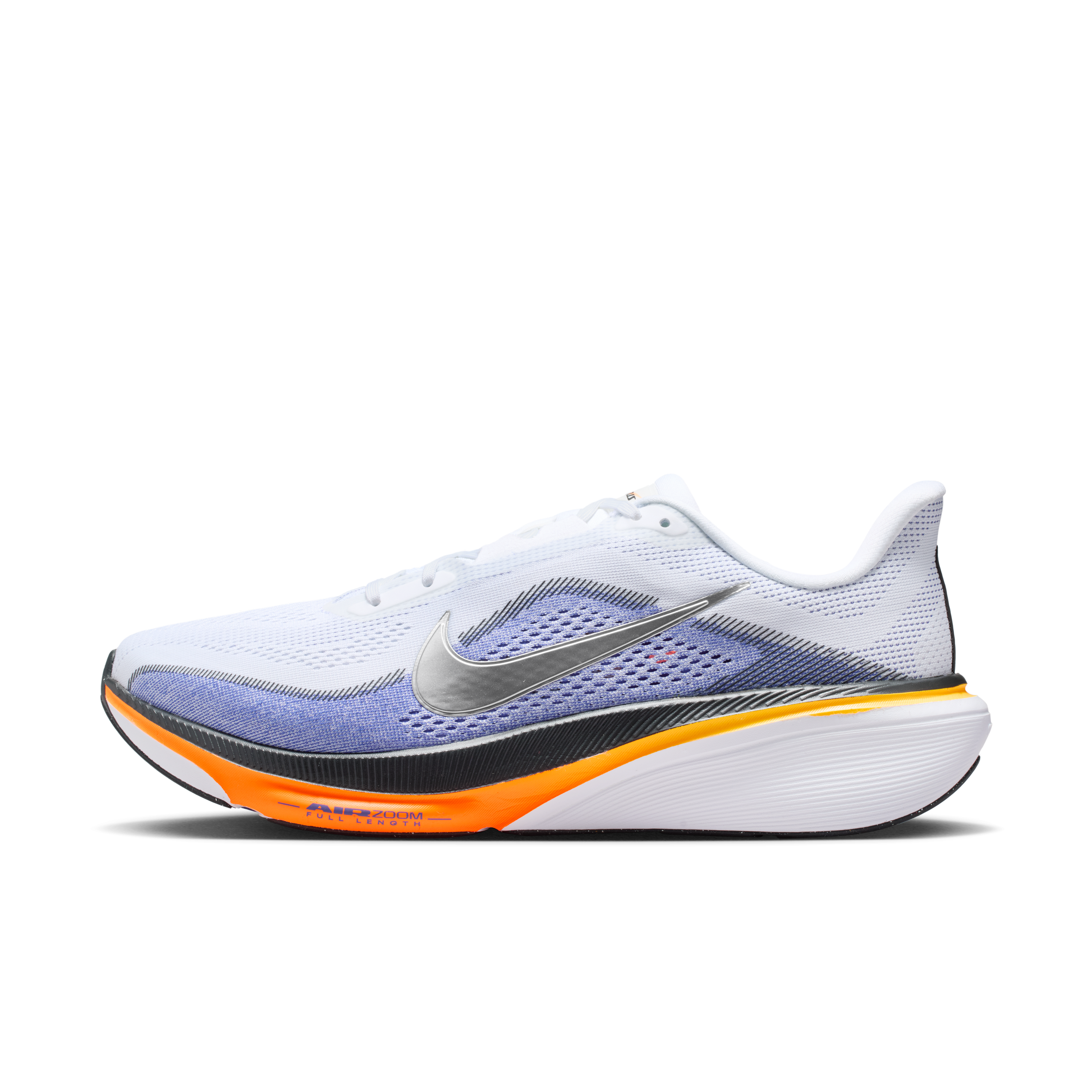 Nike Pegasus 42 Men's Road Running Shoes (Wide) — White/Lapis/Total Orange/Metallic Silver — Wide