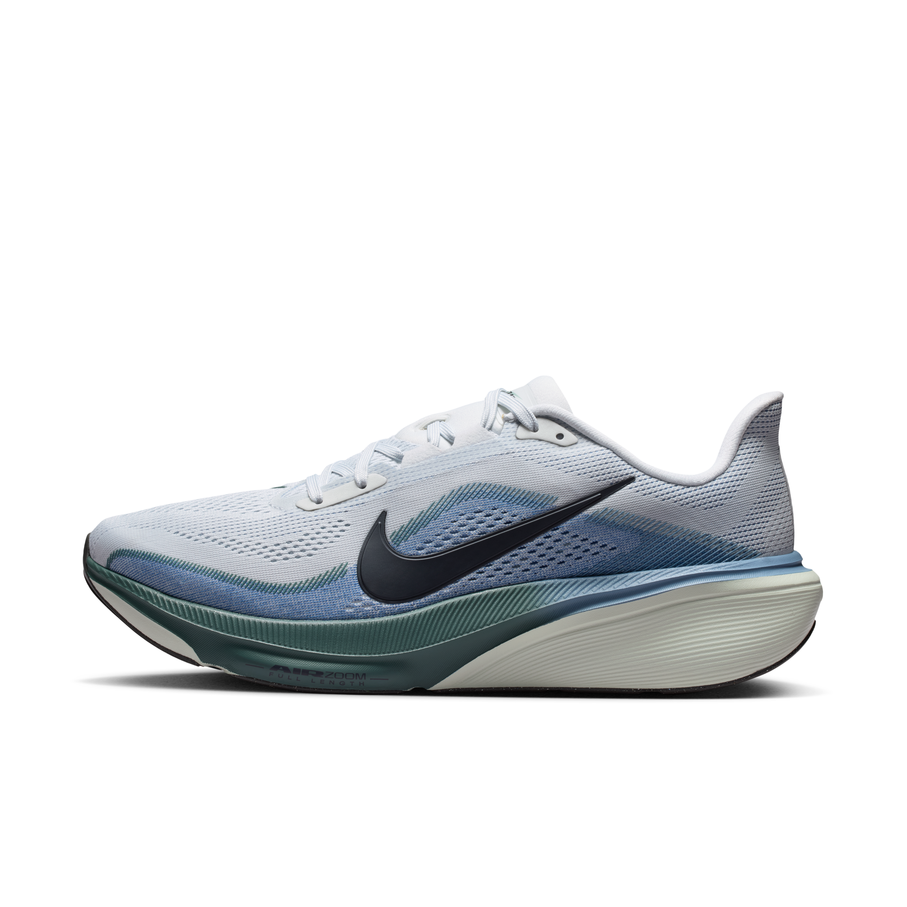 Nike Pegasus 42 Men's Road Running Shoes — Pure Platinum/Work Blue/Mineral Slate/Dark Obsidian — Regular