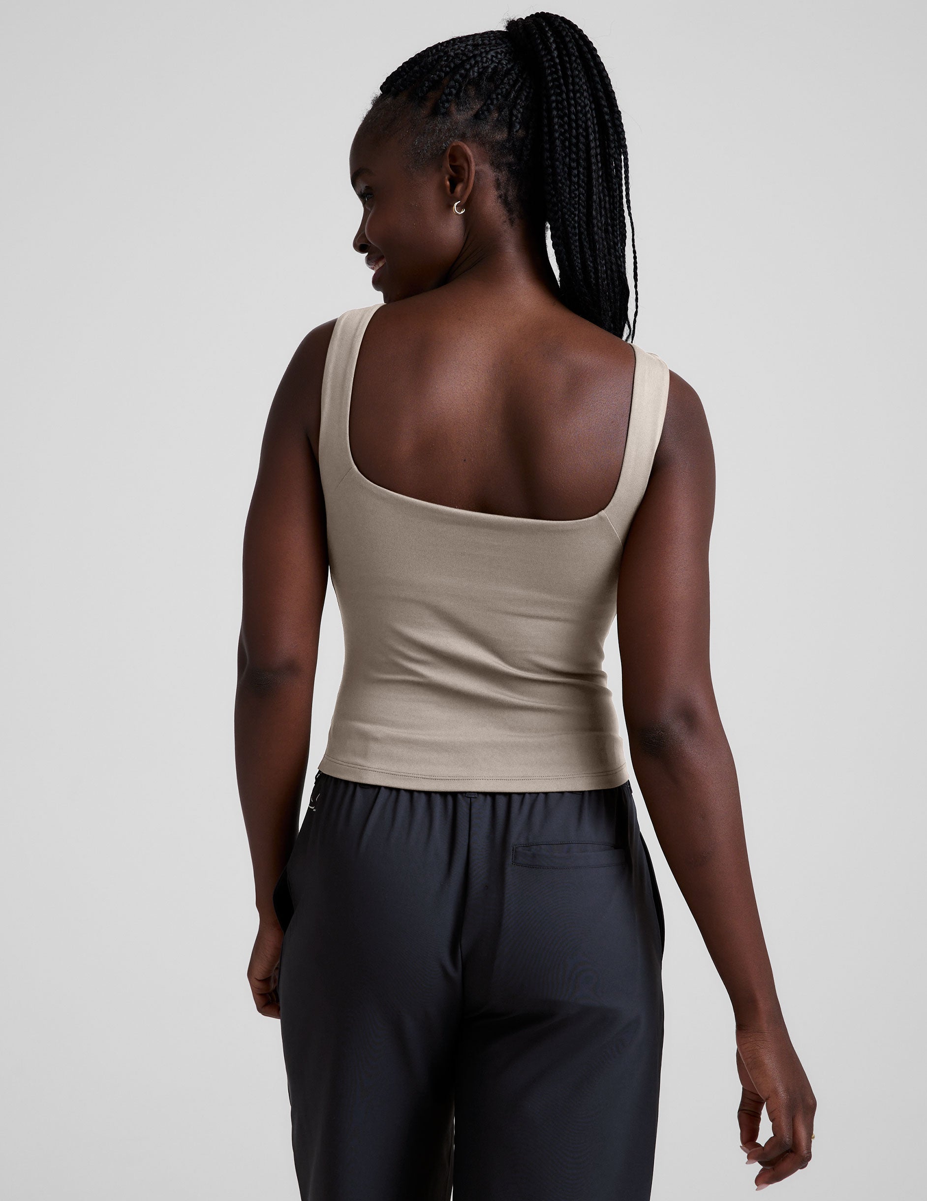 Eclipse Open Back Tank - Oat