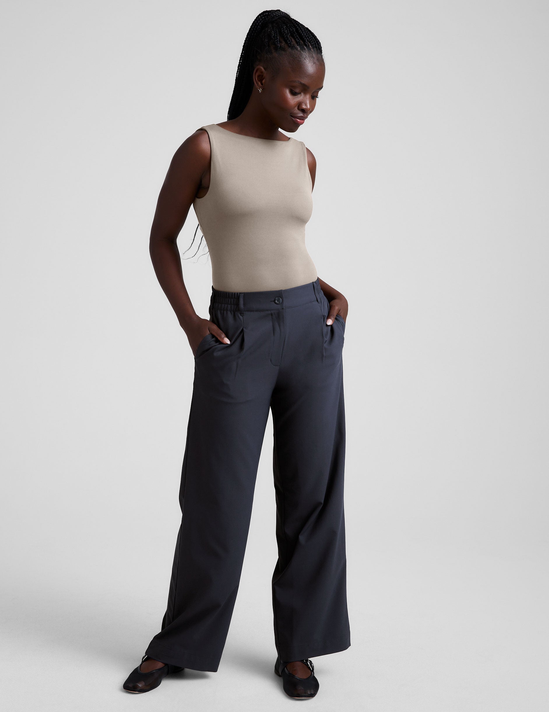 Eclipse Open Back Tank - Oat