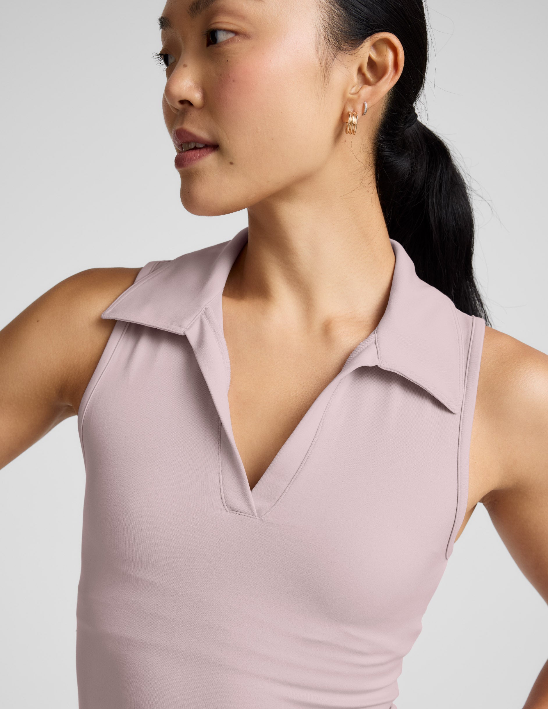 Sport Active Polo Tank - Blush Blooms