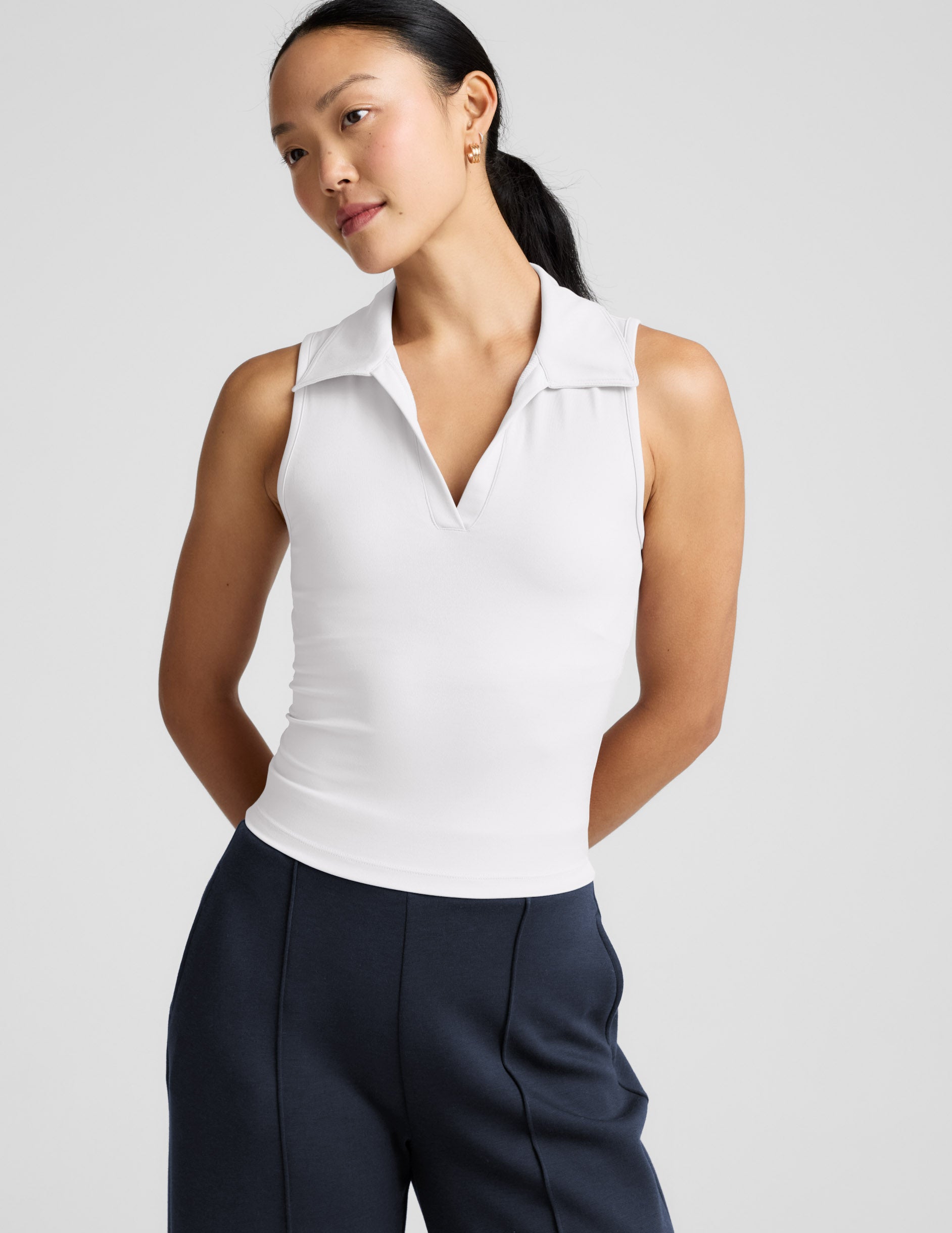 Sport Active Polo Tank - White