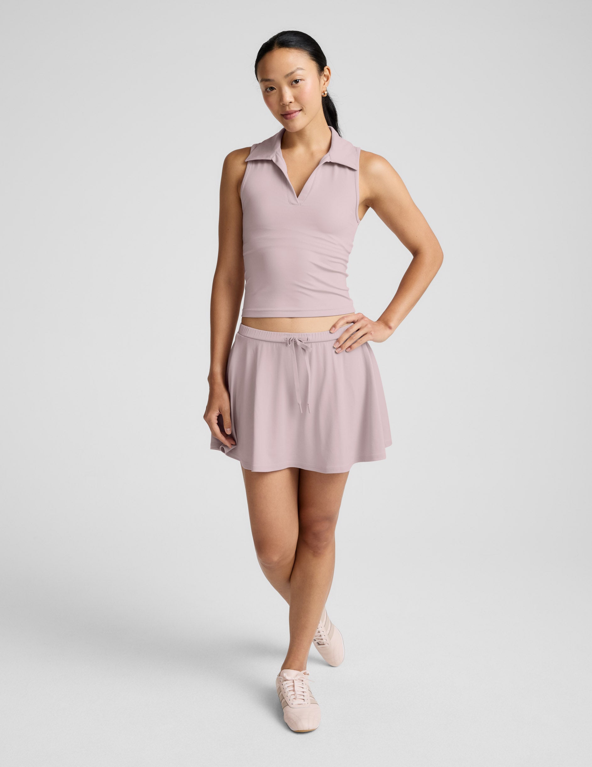Sport Active Drawcord Mini Skirt - Blush Blooms