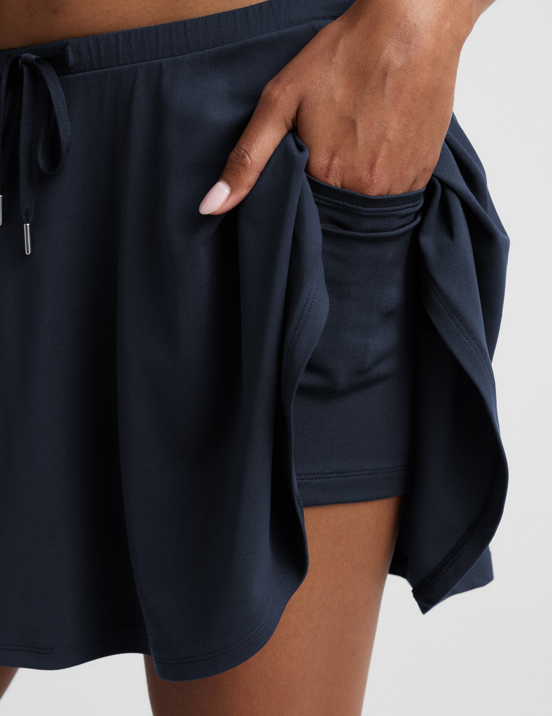 Sport Active Drawcord Mini Skirt - Nocturnal Navy