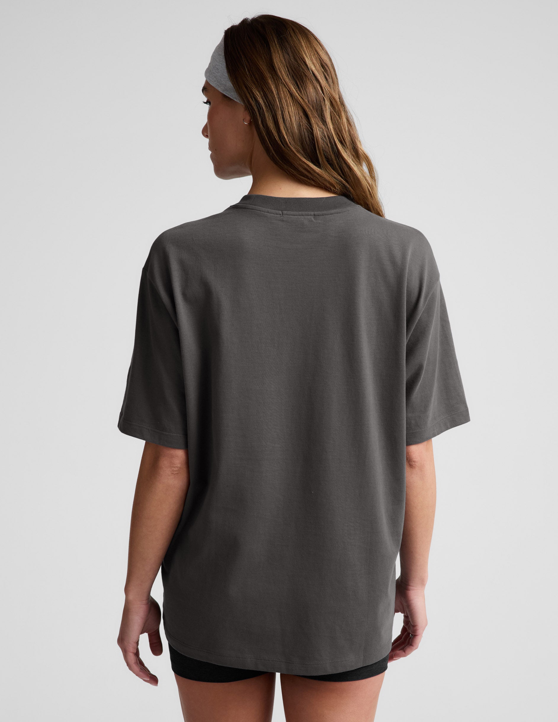 SoftKnit Better Than Ever Oversized Cotton Tee - Black Ash